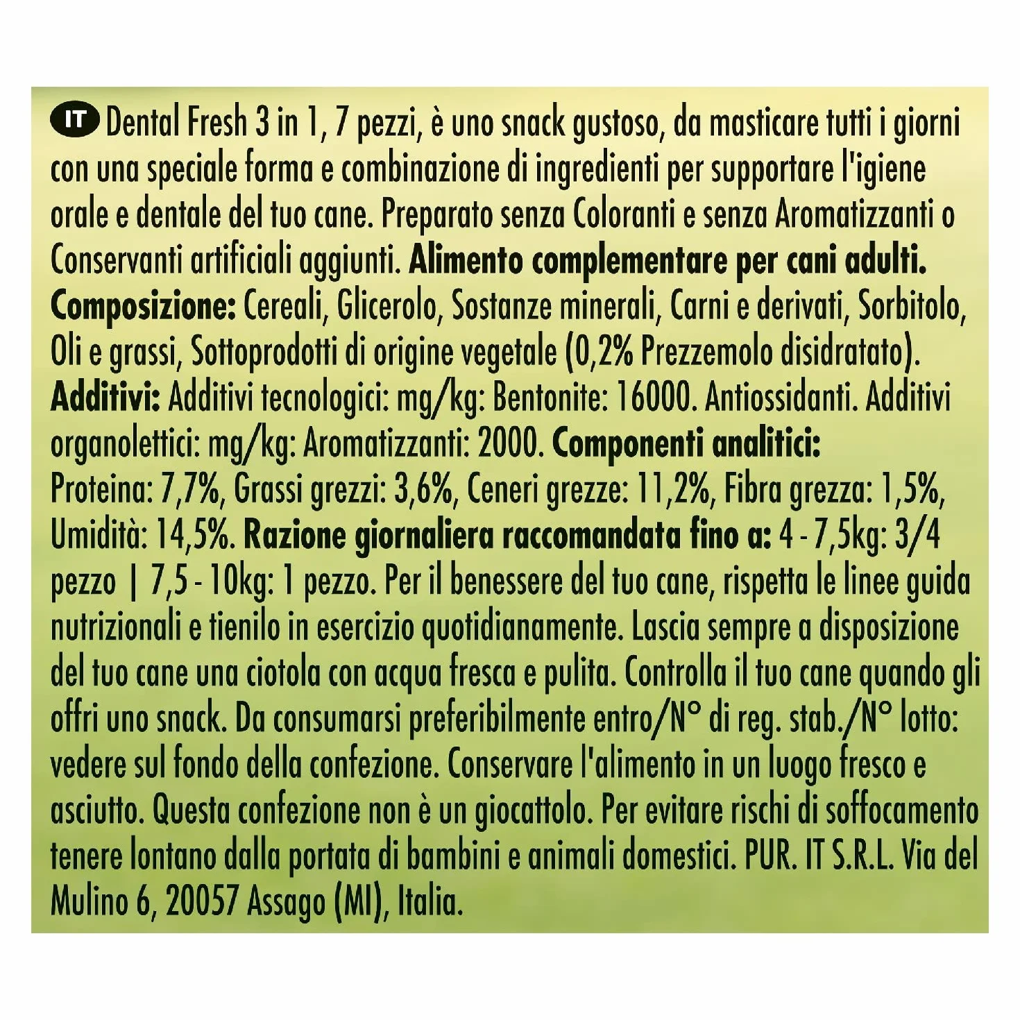PURINA FRISKIES Dental Fresh Snack per l'Igiene Orale per Cani Adulti Stick 6 Confezioni da 110g