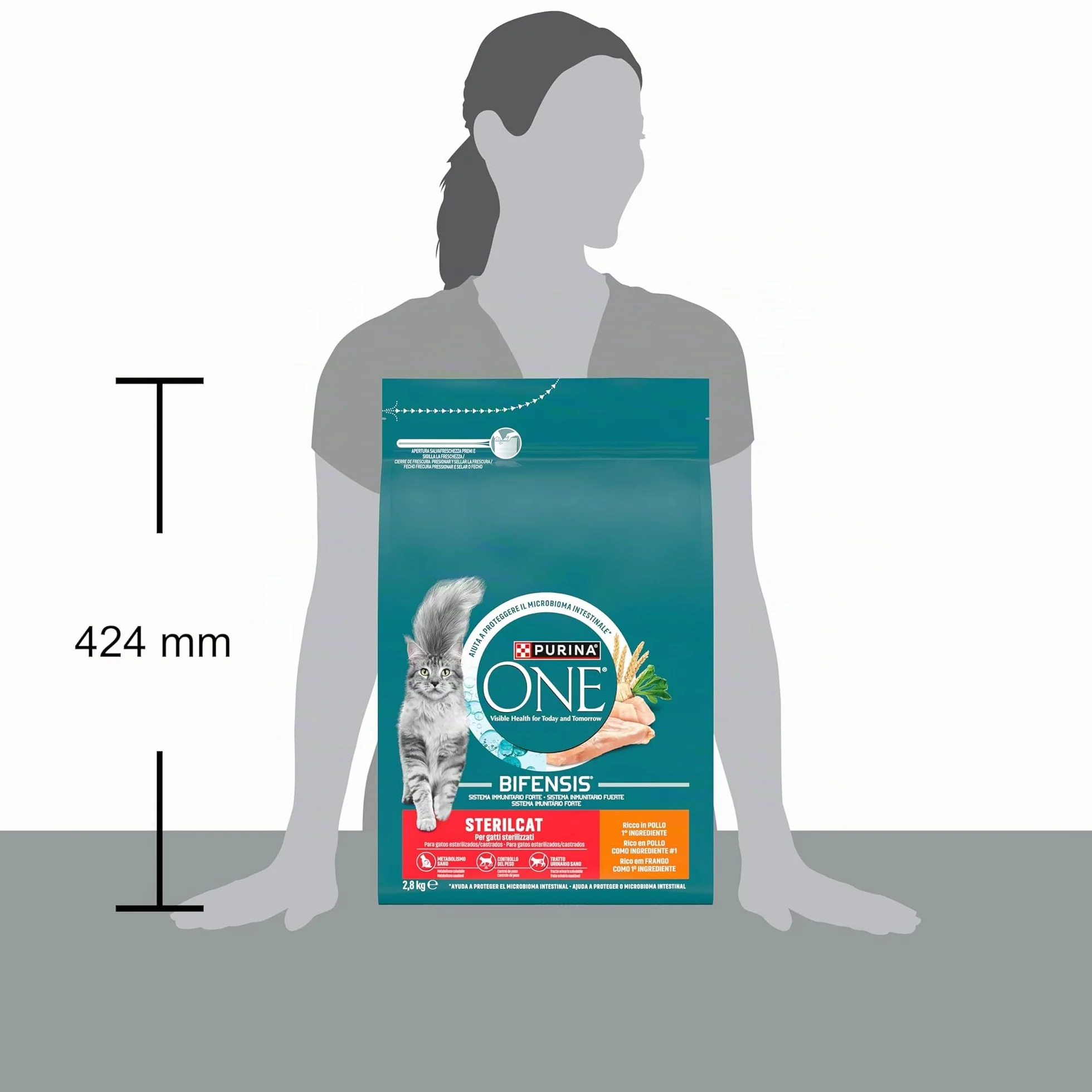 PURINA ONE Bifensis Sterilcat Croccantini per Gatto Adulto Sterilizzato con Pollo, 2,8 kg