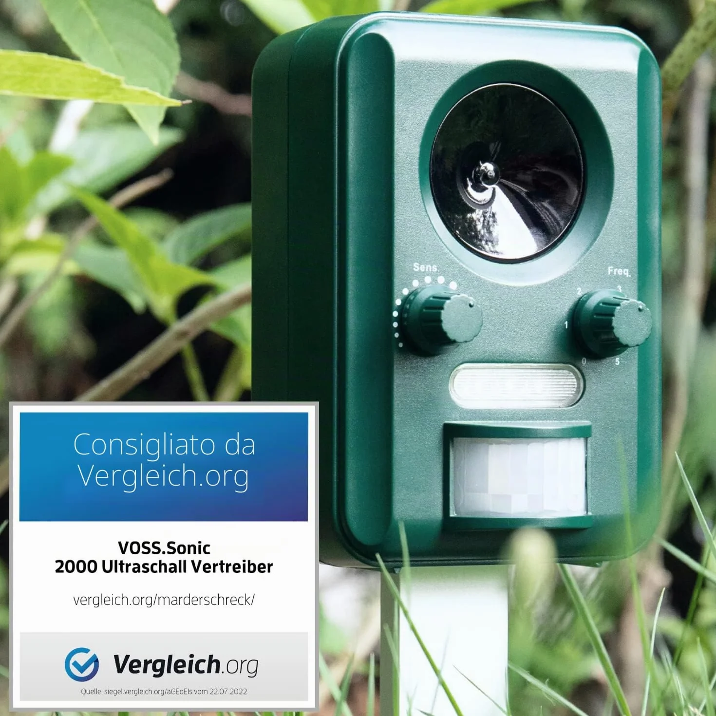 VOSS.sonic Repellente 2000 scaccia Gatti, Cani ad ultrasuoni