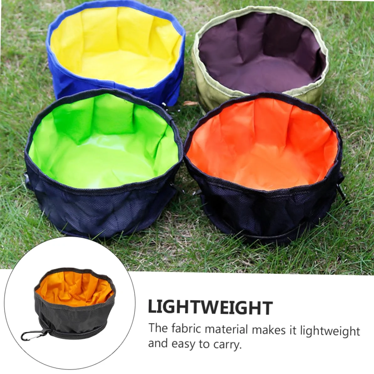FRCOLOR 3pezzi Ciotola Pet Foldable Per Alimentazione All Aperto Materiale Colore Random Per Escursioni e Campeggio