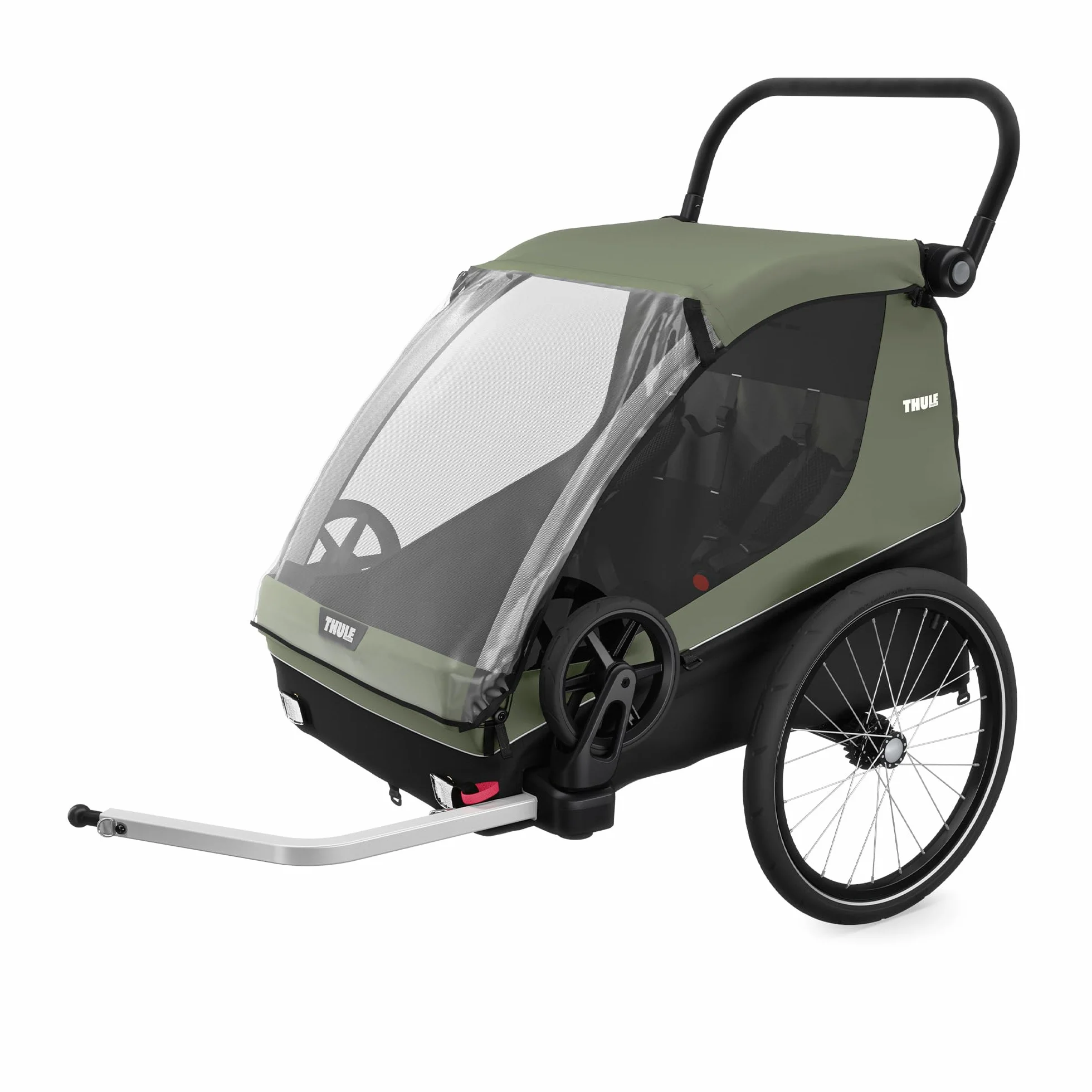 Thule Courier Bambini, Cane E Bici Rimorchio Vintage green, One-Size