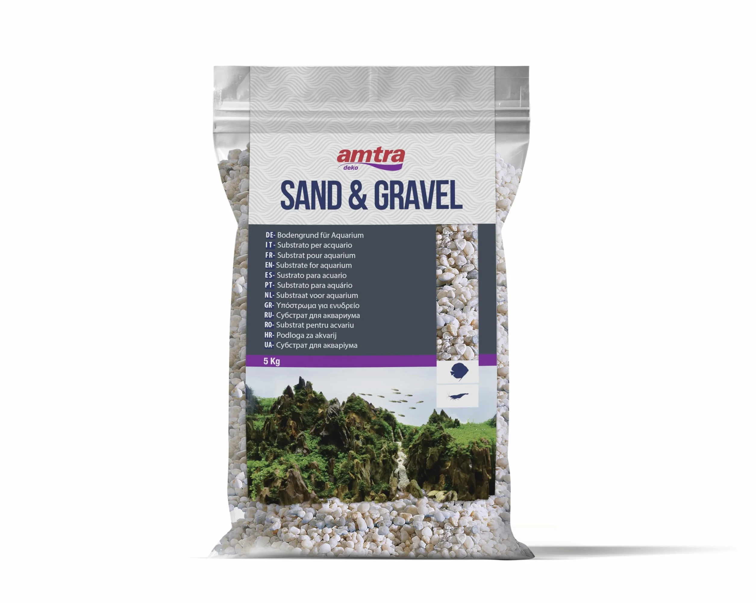 Amtra Ghiaia Noa Ghiaia naturale acquario 2-5 mm 5KG