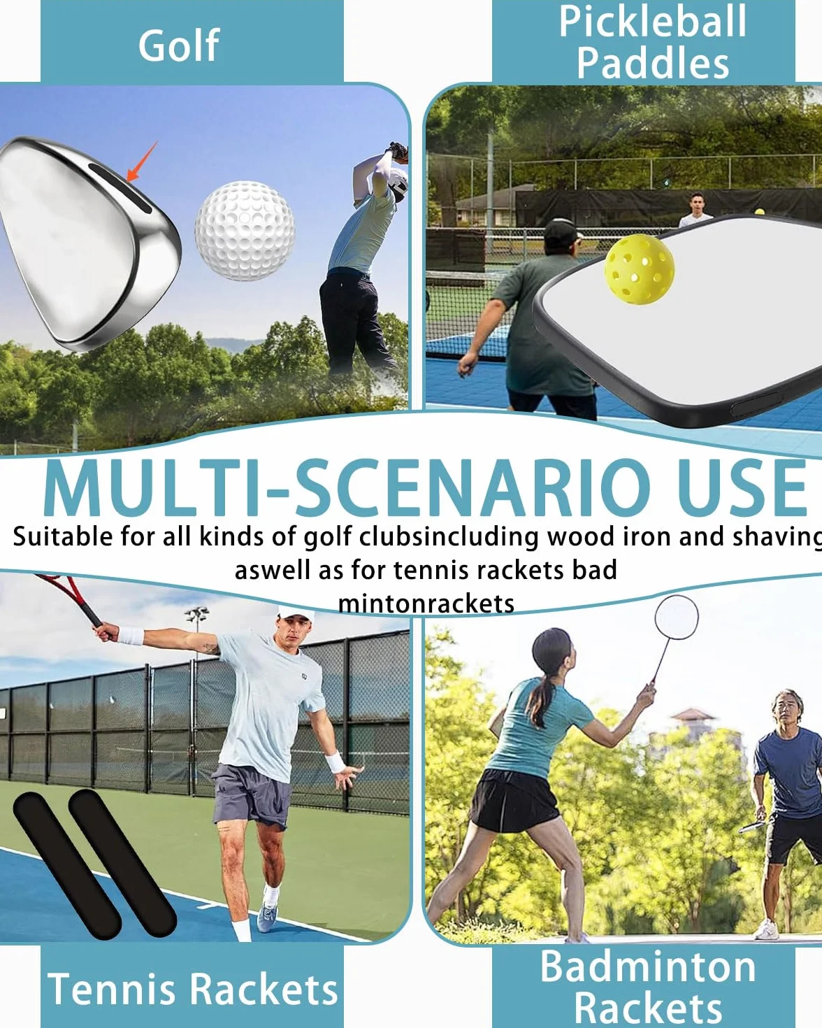 Nastro di Piombo Adesivo Contrappeso per Racchette Tennis Golf Pickleball