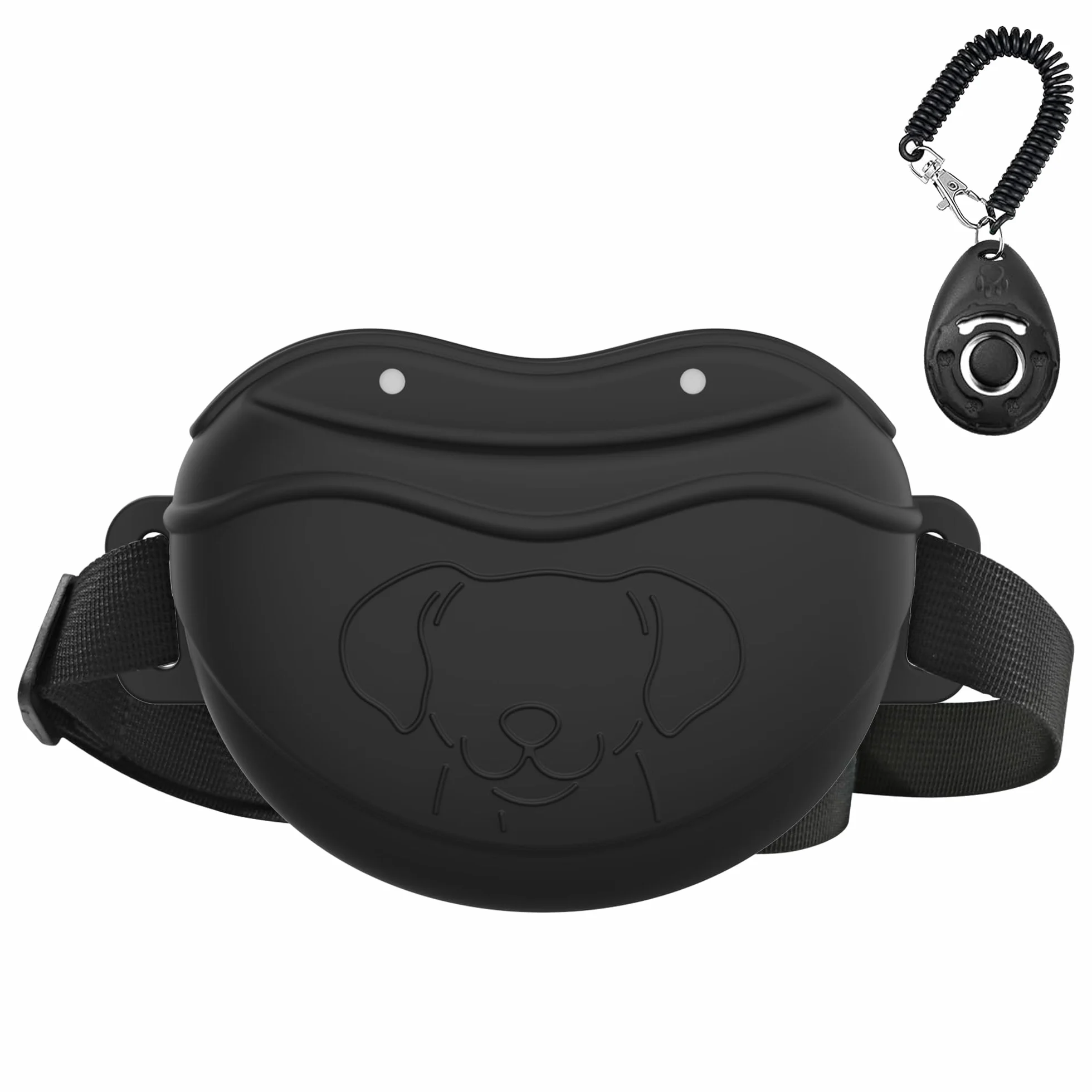 AWINNER Borsa per Cani in Silicone di Alta qualità, 4 potenti magneti, Chiusura Magnetica migliorata, Cintura Regolabile in Vita, Ideale per addestramento di Cuccioli, Passeggiate all'aperto (Nero)