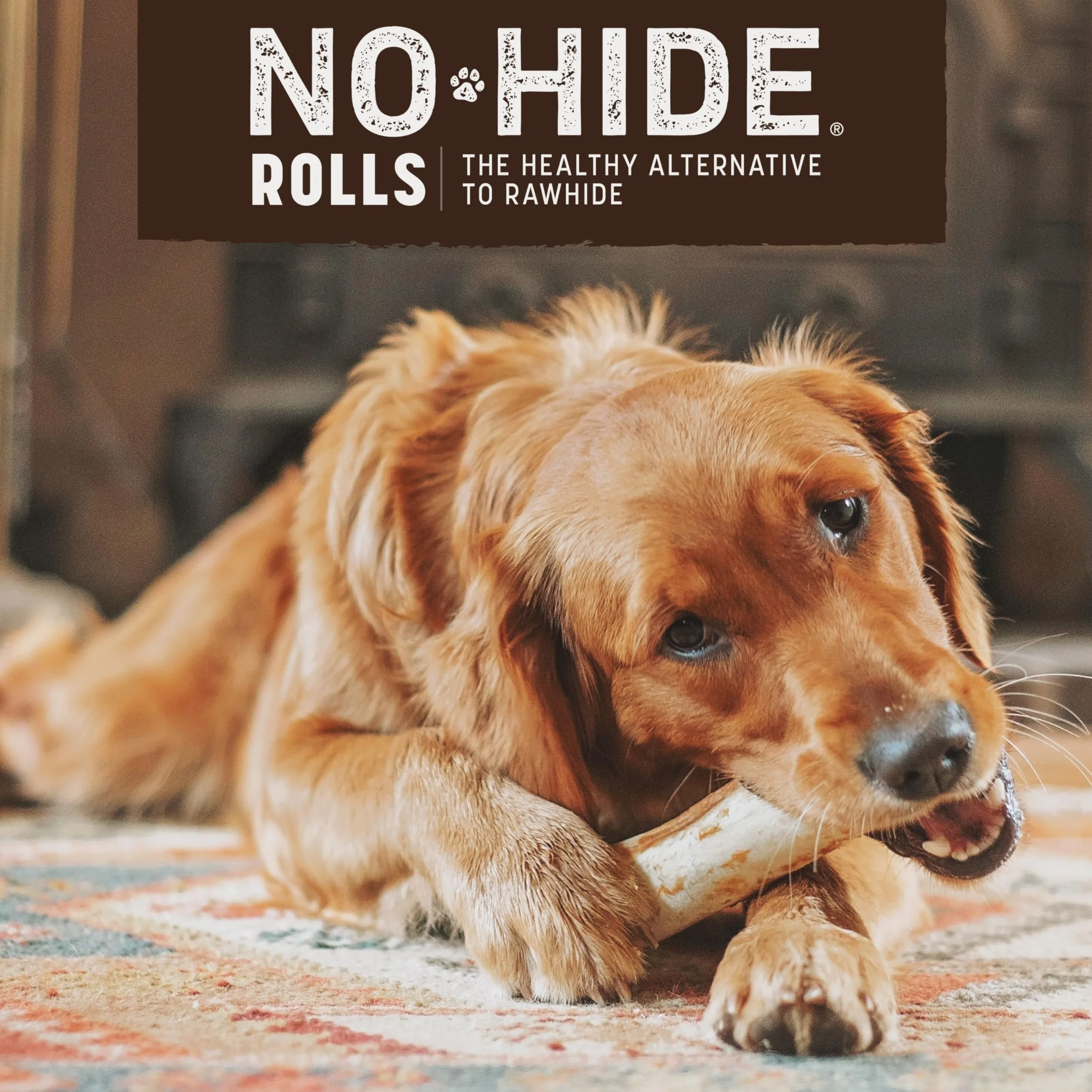 Earth Animal No-Hide Medium Snack Naturali Senza Pelle aromatizzati al Cervo Snack da Masticare a Lunga Durata per Cani | Snack per Cani di Media Taglia (Confezione da 1)