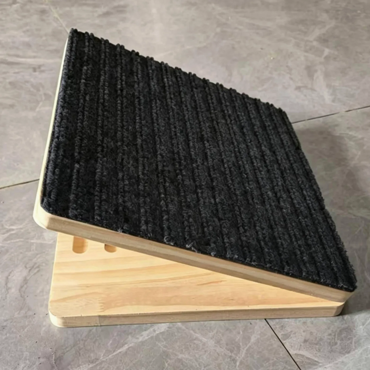 Rampa per Cani, Regolabile in Altezza, Realizzata in Legno Massello.
