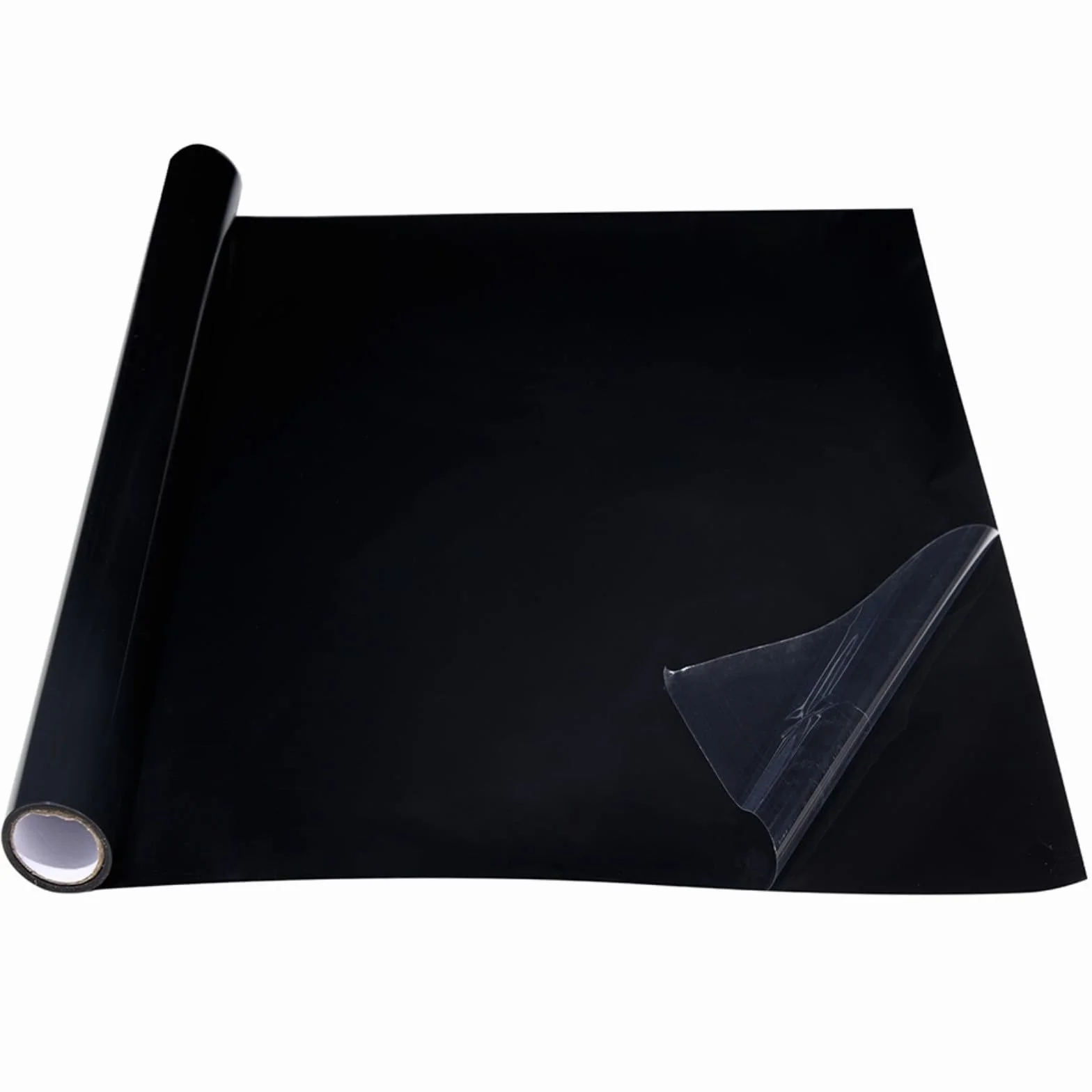 Sfondo per acquario adesivo nero statico in PVC per acquari (50 x 200 cm)