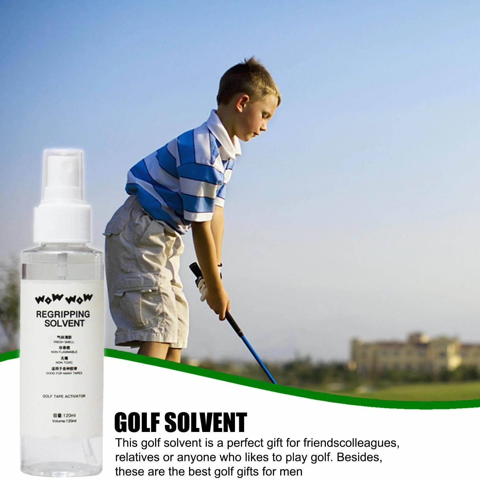 Solvente per impugnatura da golf 120 ml soluzione non infiammabile