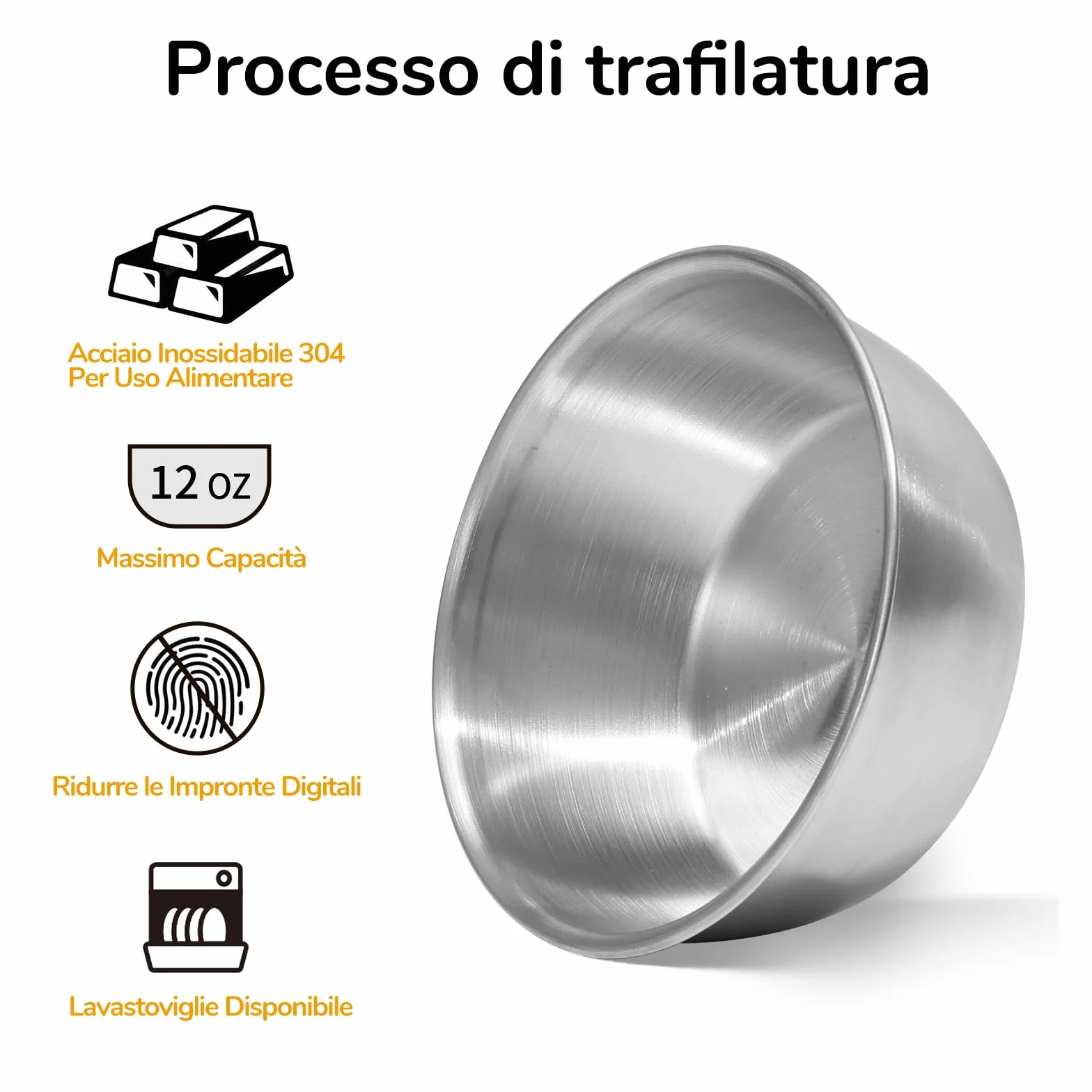 FUKUMARU 2 Pack Ciotole Per Cani e Gatti Rialzate, Ciotola Gatto Cane Doppia in Acciaio Inox Inclinato di 15°, Ciotole Per Cibo e Acqua Rialzate Con Bordo in Gomma.Per Animali Domestici.14CM