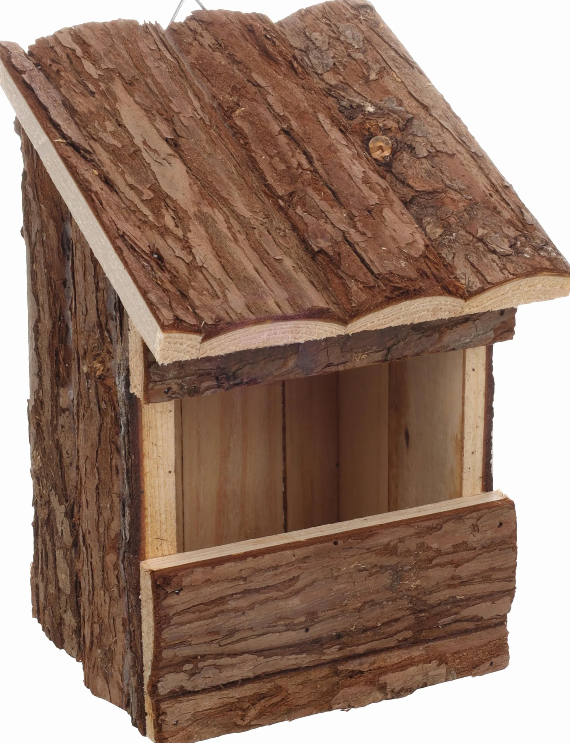 Flamingo Cortesa Inclino Cassetta nido per uccelli in legno di pino FSC 14x13x20cm resistente alle intemperie