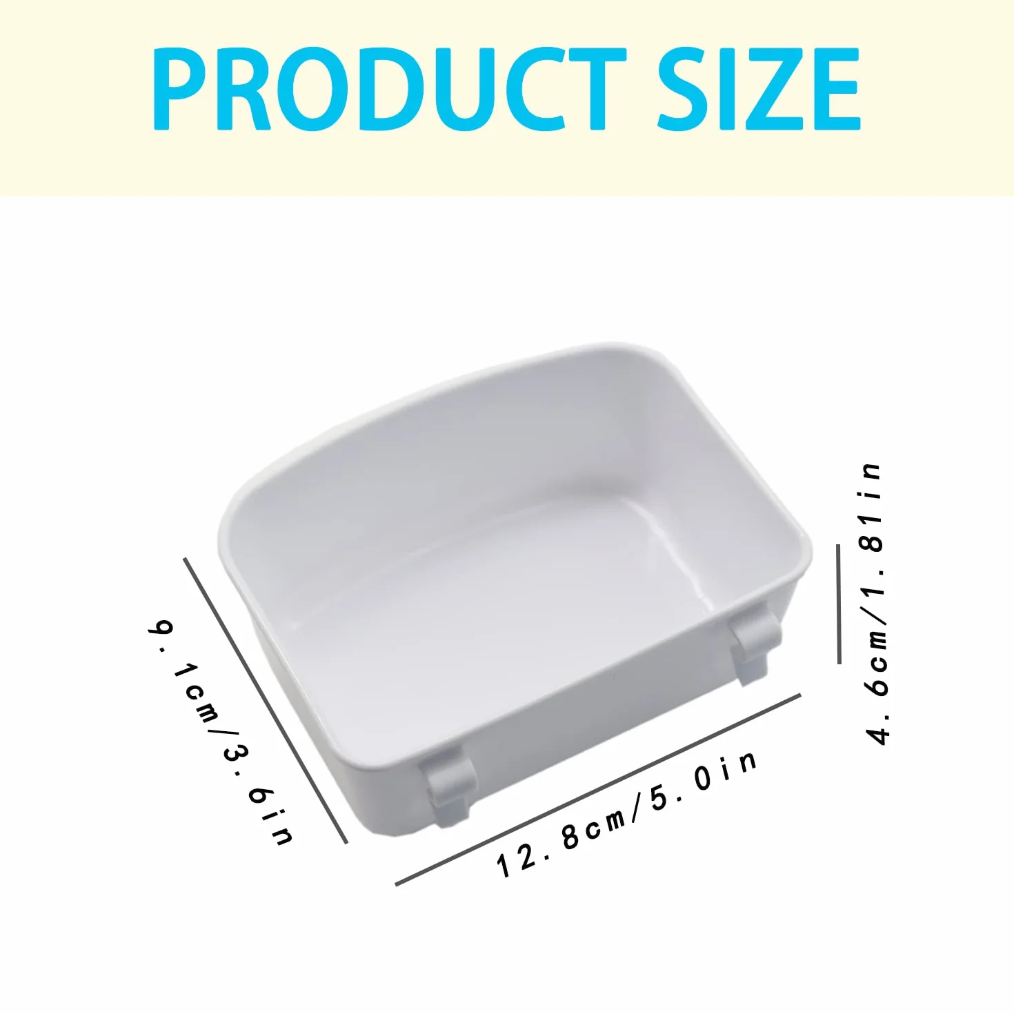 Yxmohala Vasca da Bagno per Uccelli 2 Pezzi Mangiatoia Sospesa con Gancio 12,8 x 9,1 x 4,6 cm