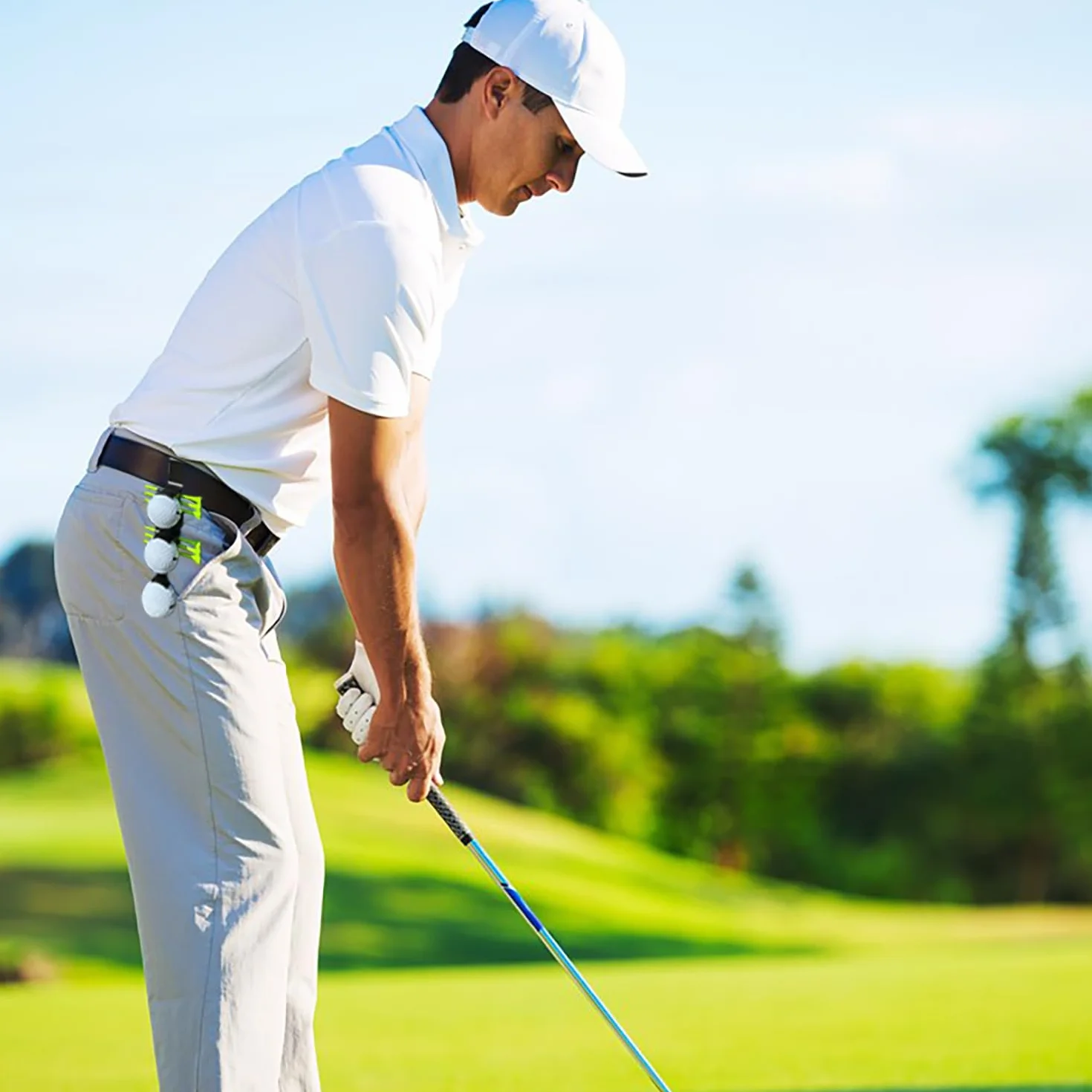 Porta Palline Golf con Gancio 1 Pezzo Nero Chiusura Rapida 2 in 1 Accessori da Golf Portatili