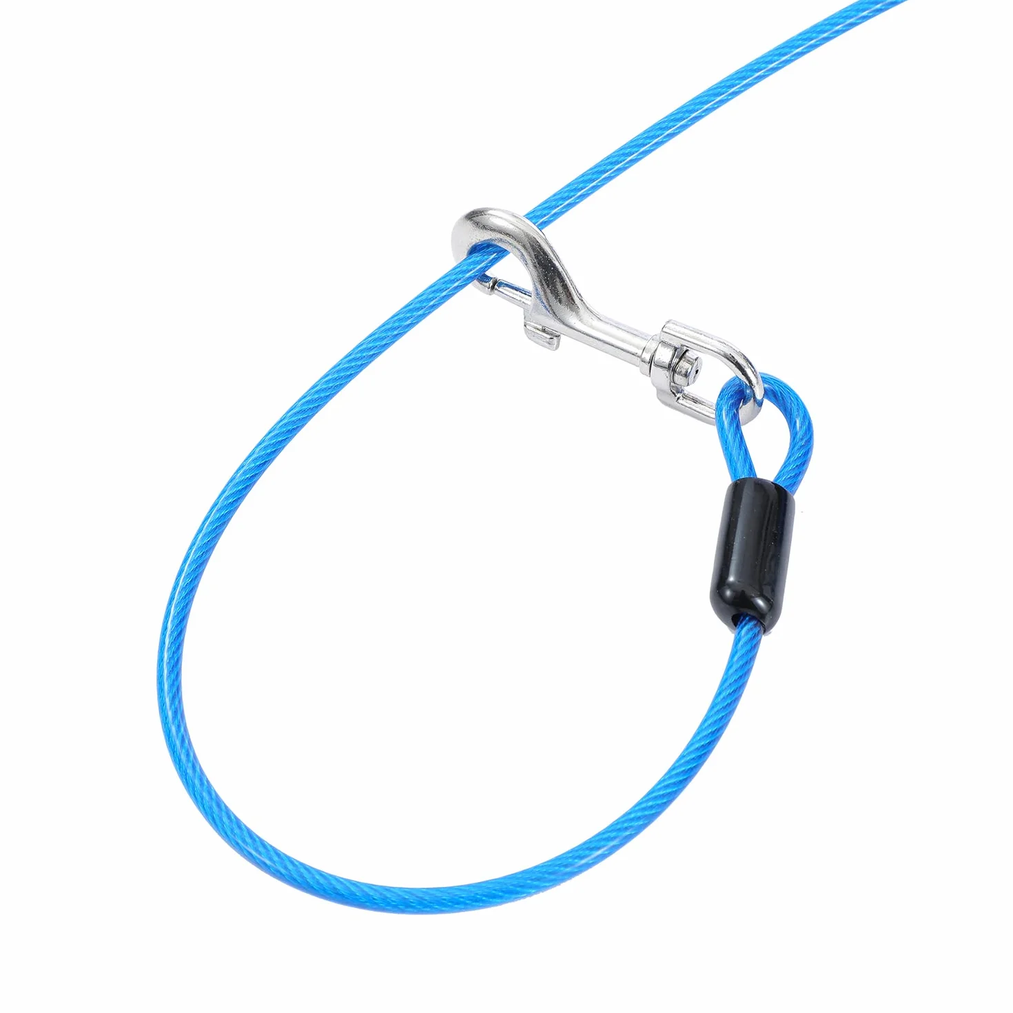TOPWAY Cavo per Cani 9m Guinzaglio da Cortile per Cani Acciaio Galvanizzato, per Esterni Cortile Campeggio Parco Animali Domestici, Blu