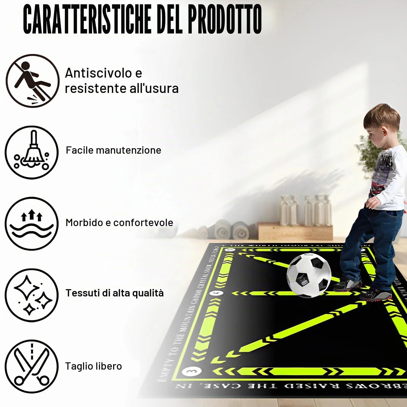 Tappetino Da Allenamento per Calcetto,60 X 90 Cm Tappetino Da Calcio,Blu Antiscivolo per Allenamento,Allenamento Calcio per Bambini/Adulti,Silenzioso,Regali per Gli Appassionati E Bambino Di Calcio