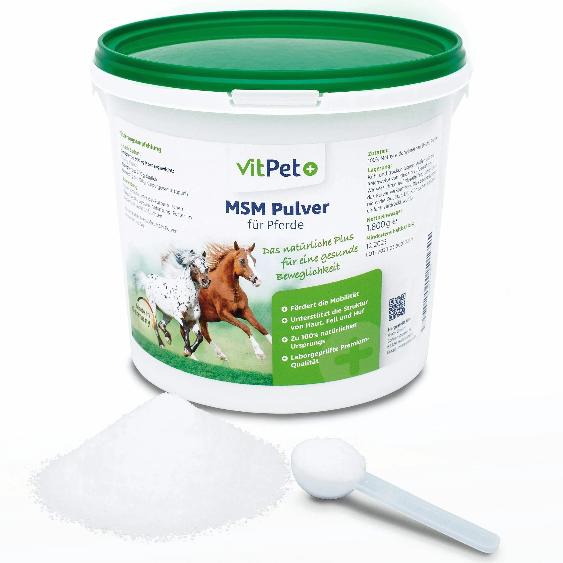 MSM polvere per cavalli Metilsulfonilmetano 1,8 kg