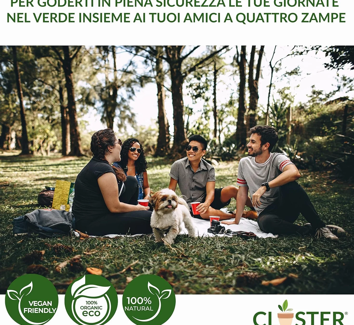 CLOSTER Neem Pet Protection 750 ml Antiparassitario Cani e Gatti Spray Repellente Insetti