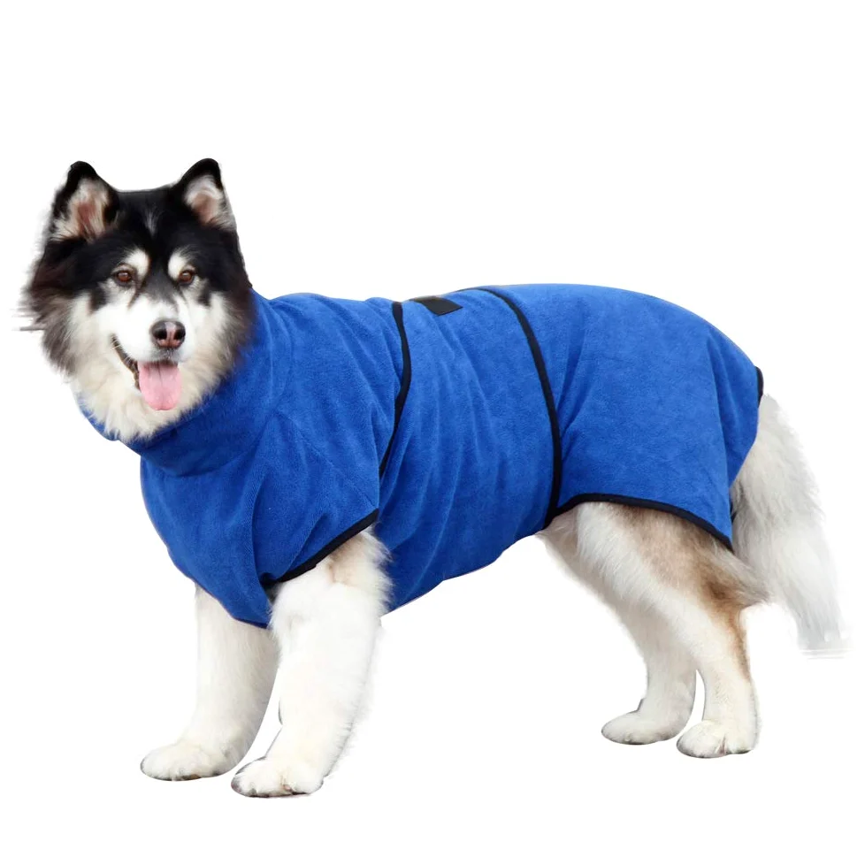 Accappatoio per cani e gatti, regolabile, in microfibra, ad asciugatura rapida, super assorbente, per cani e gatti (XL)