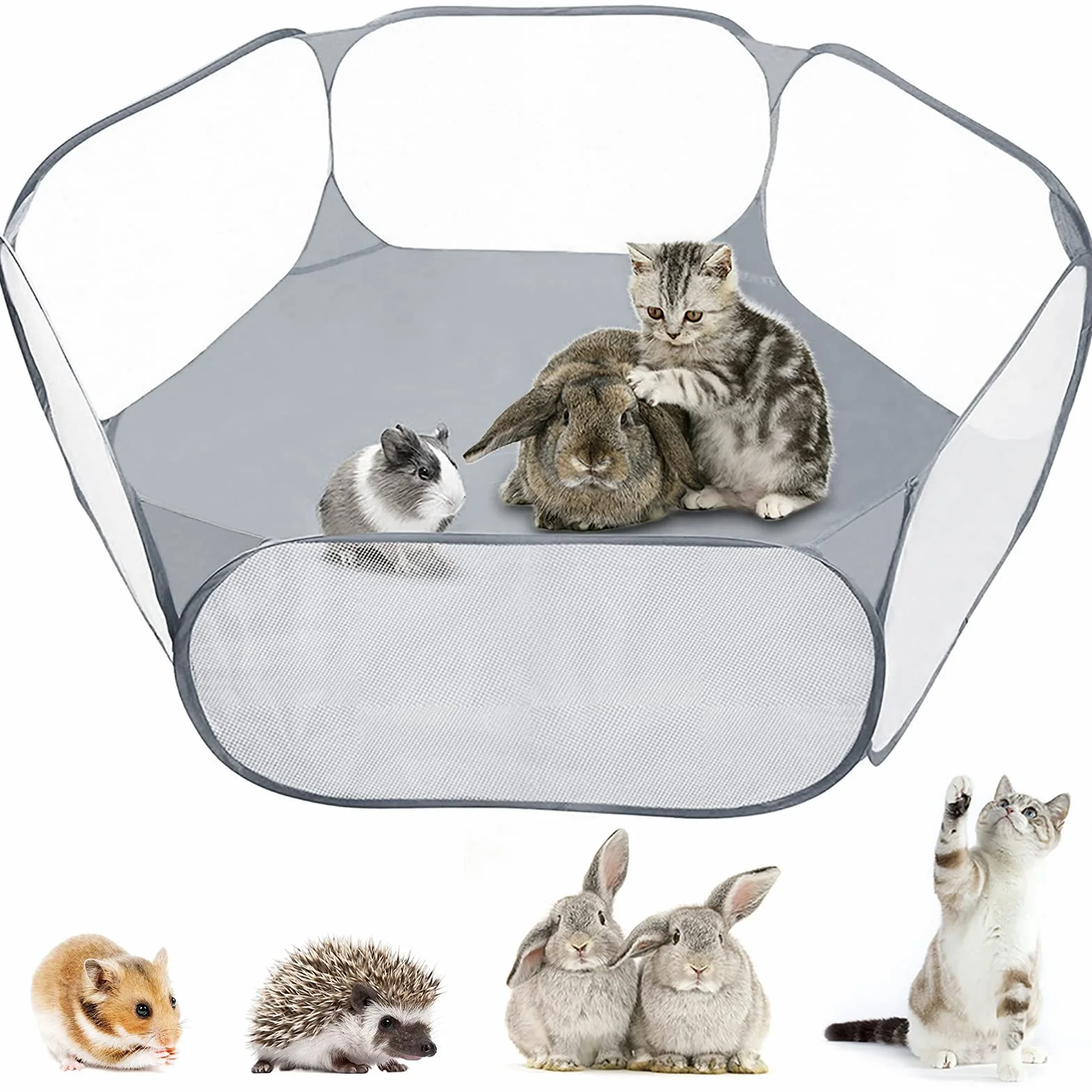 MAIKEHIGH Box per Piccoli animali, Recinto di esercizio della tenda della gabbia per animali domestici per Criceti, Porcellini D'India, Ricci, Conigli, Pieghevole e portatile