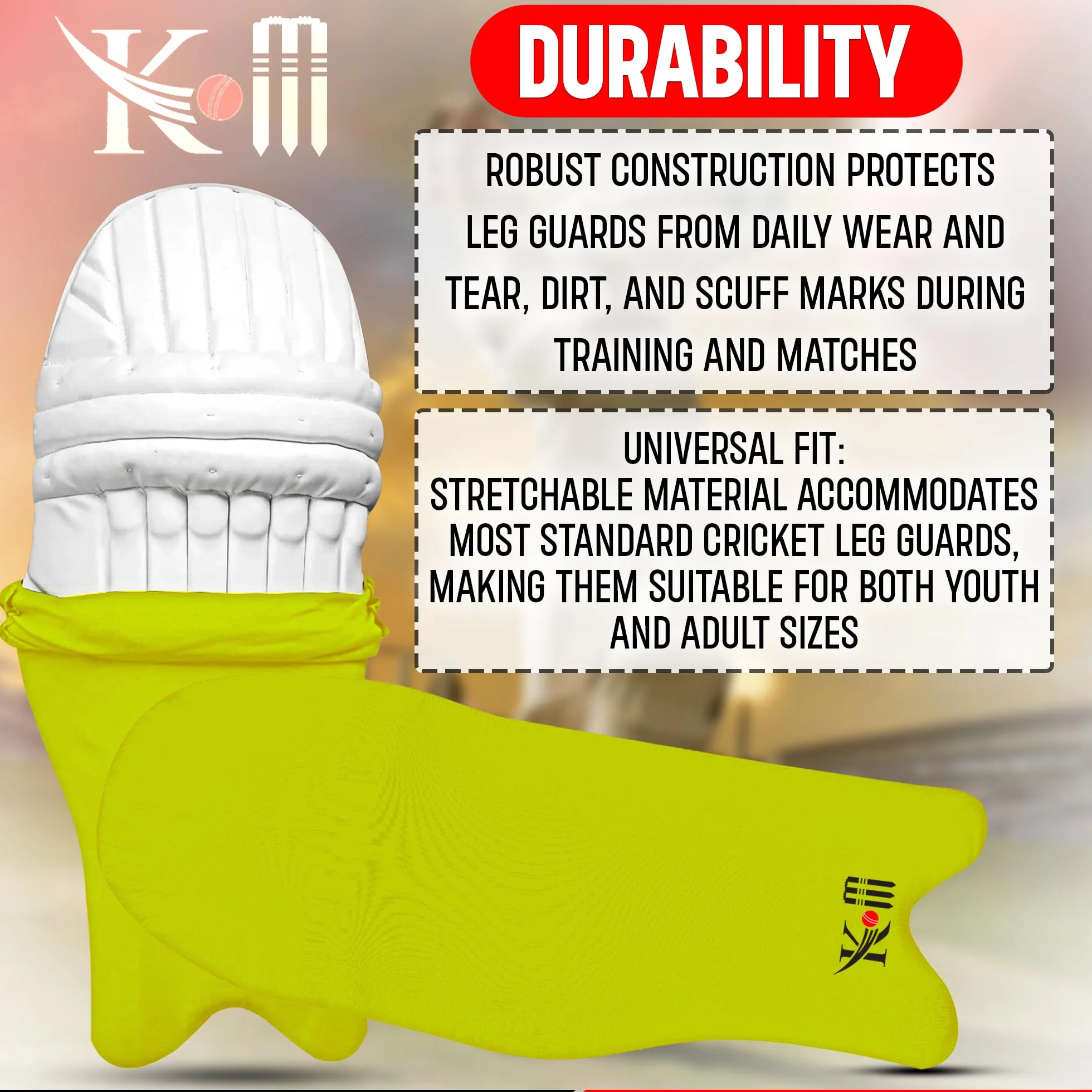 Protezioni per battute da cricket impermeabili resistenti elastiche taglia unica coppia