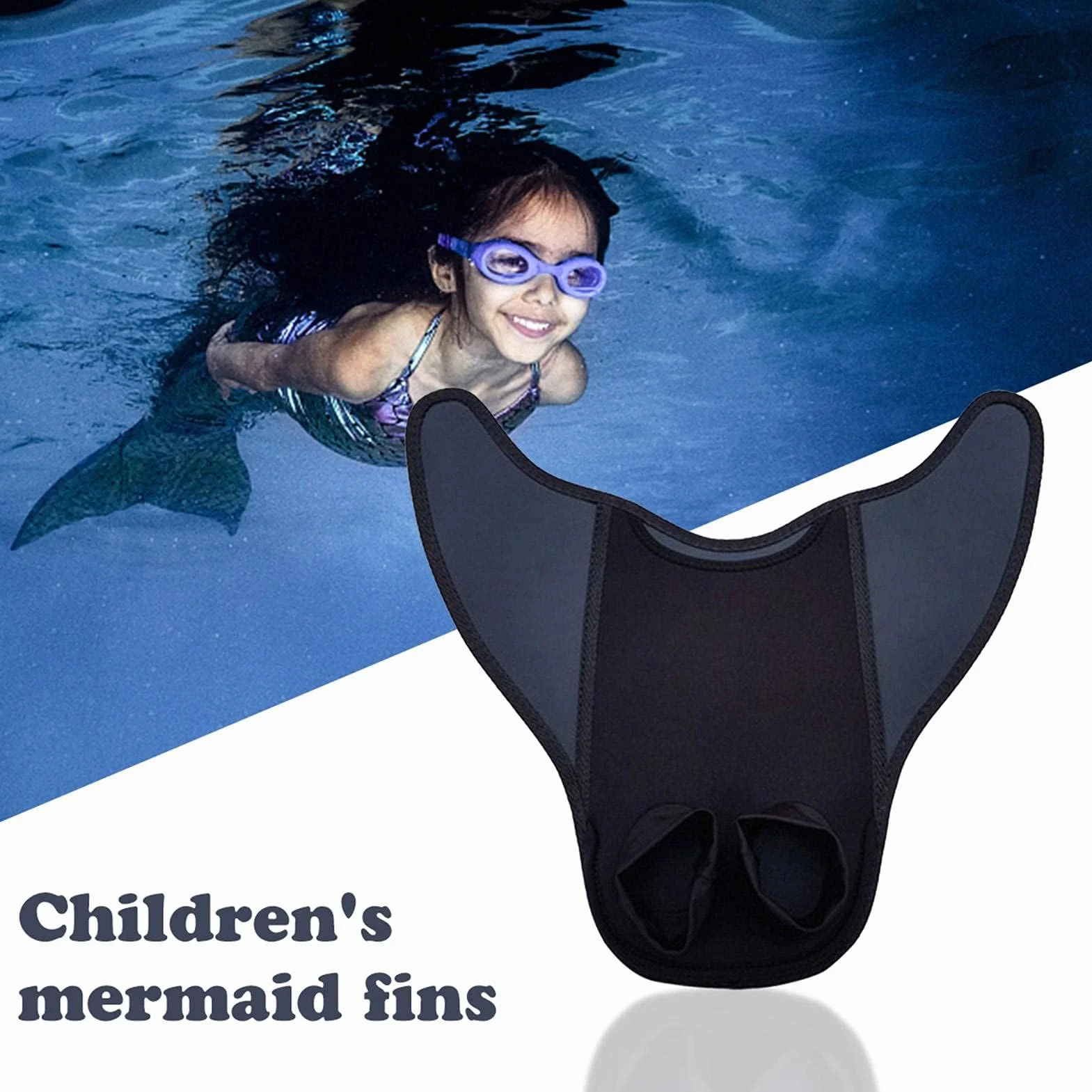 Pinne da Nuoto per Bambini Monopinna a Coda di Sirena Monopezzo Immersione Allenamento Attrezzatura