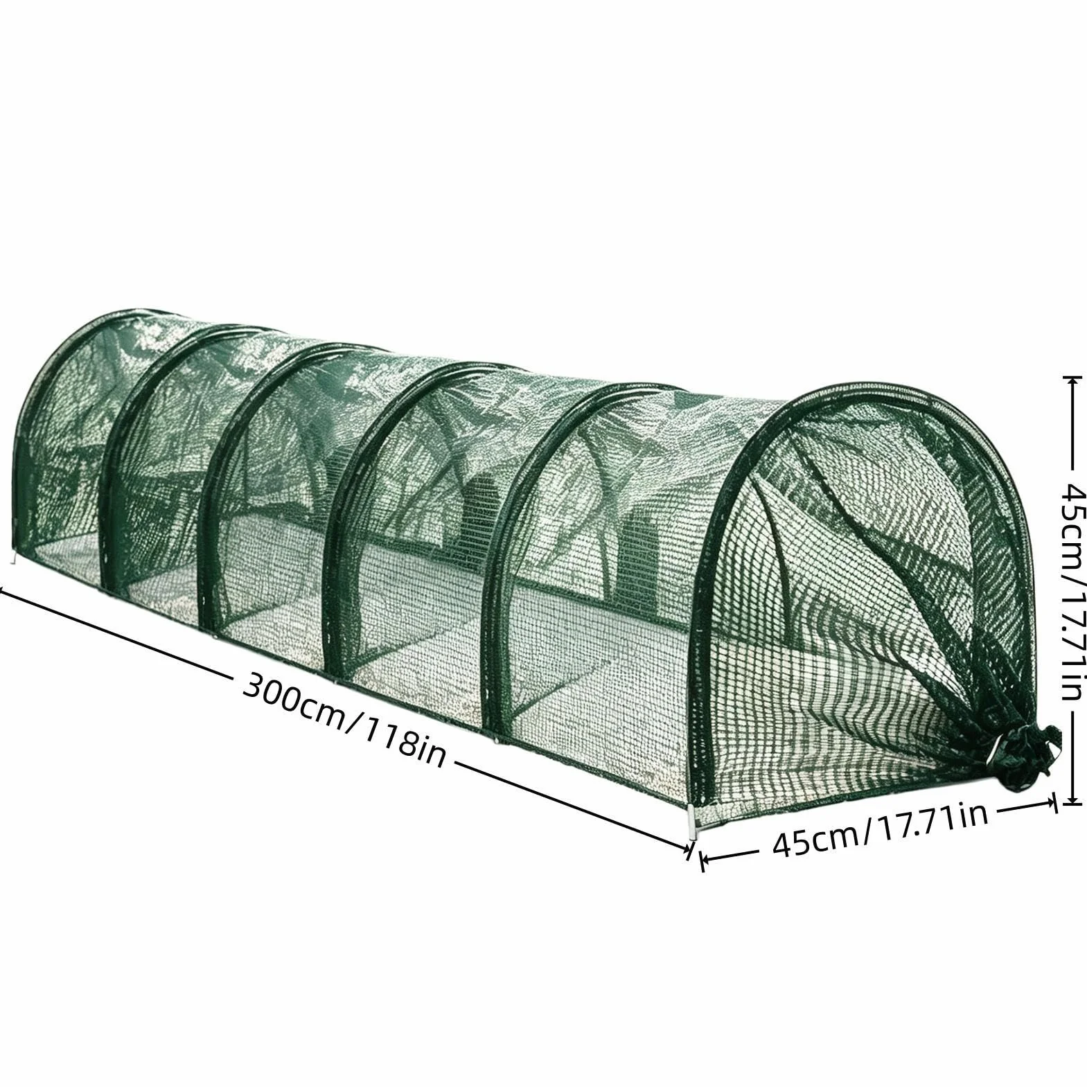 Tunnel lungo pieghevole per pollo, rete flessibile con clip di installazione rapida, recinto mobile per animali, gabbia esterna per anatre, oche, conigli, piccoli animali domestici, pulcini