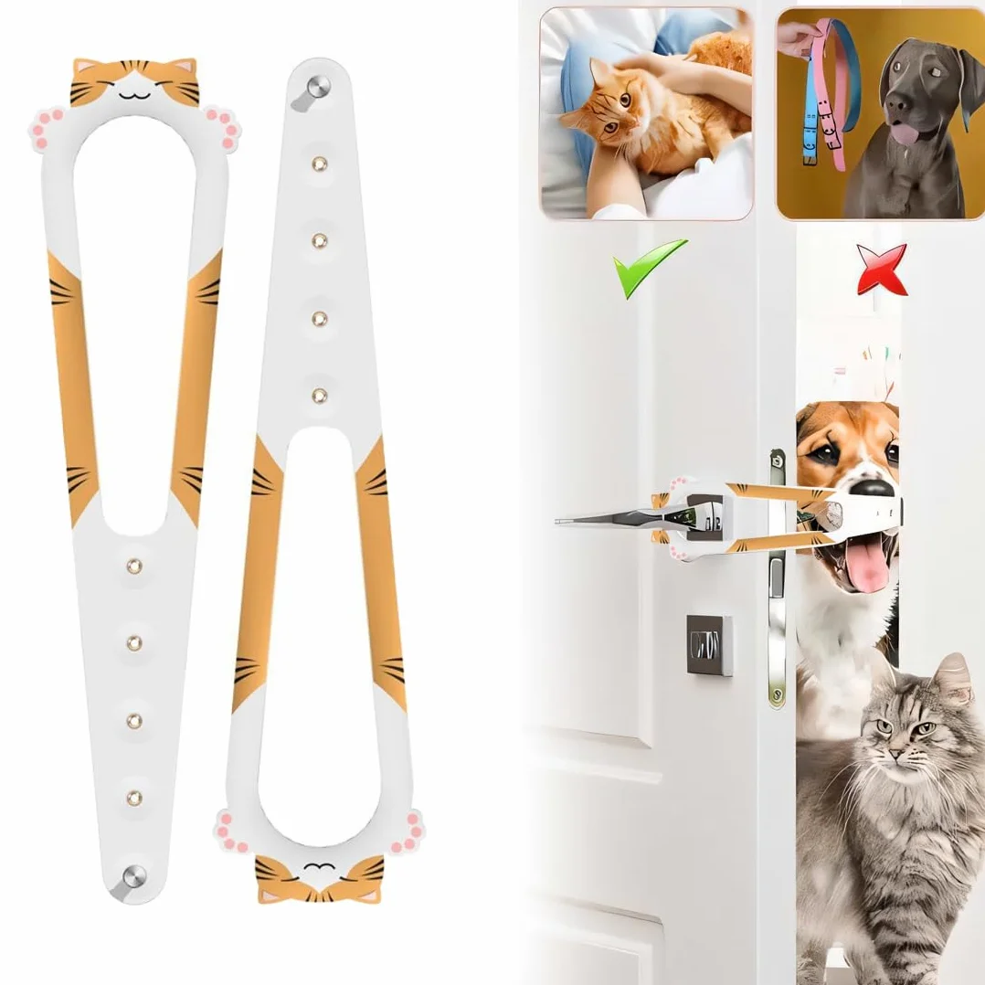 Fermo Porta Per Cani 2 Pezzi, Chiusura Porta Gatto Serratura Porta Staffa Sicurezza Bambini Animali