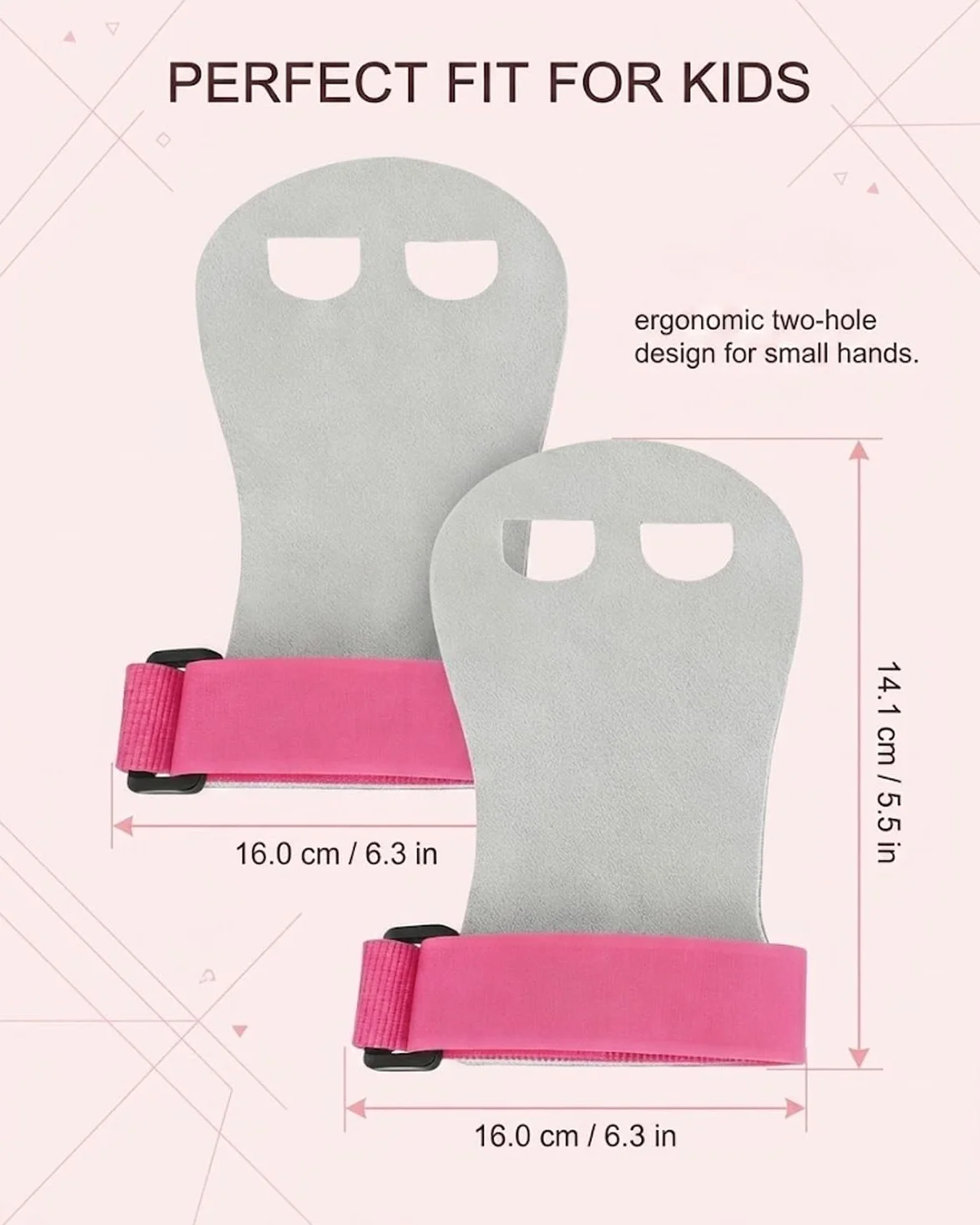 Protezioni Mani Ginnastica Bambini S Rosa 2 Pezzi Presa Sicura Anti-vesciche Supporto Polso