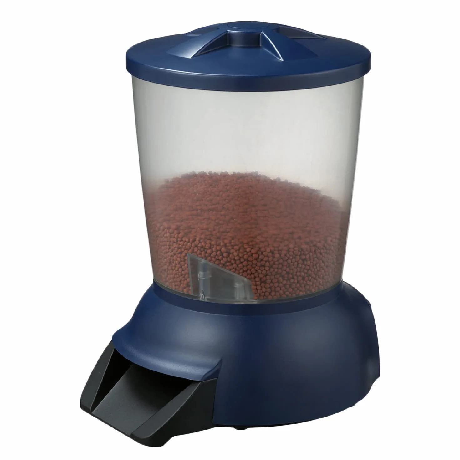 Acquaforte alimentatore automatico pesce alimentatore automatico con funzionamento a batteria da 12 V e il trasformatore, blu