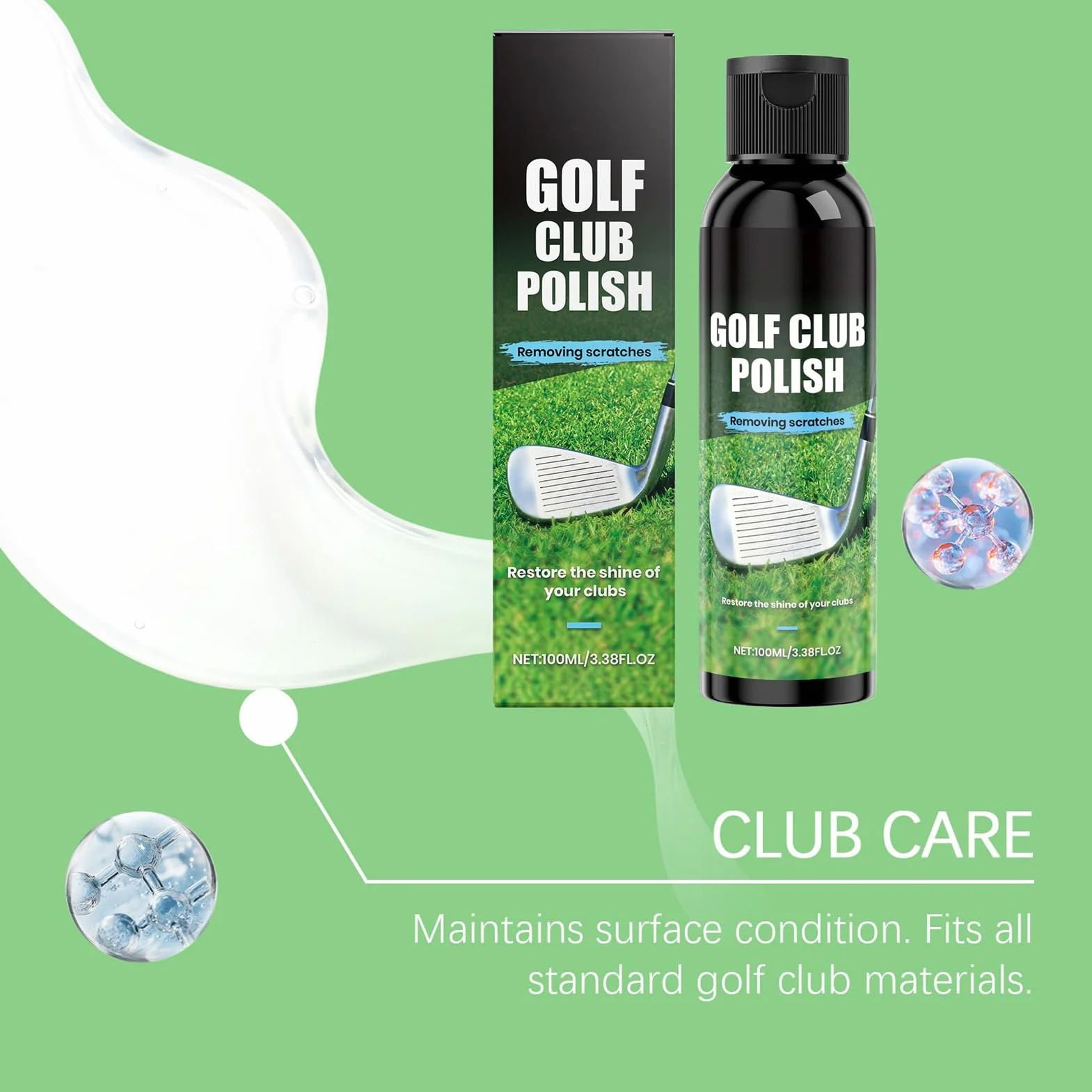 Teksome Lucido per Mazze da Golf 100ml Agente Lucidante Soluzione Manutenzione