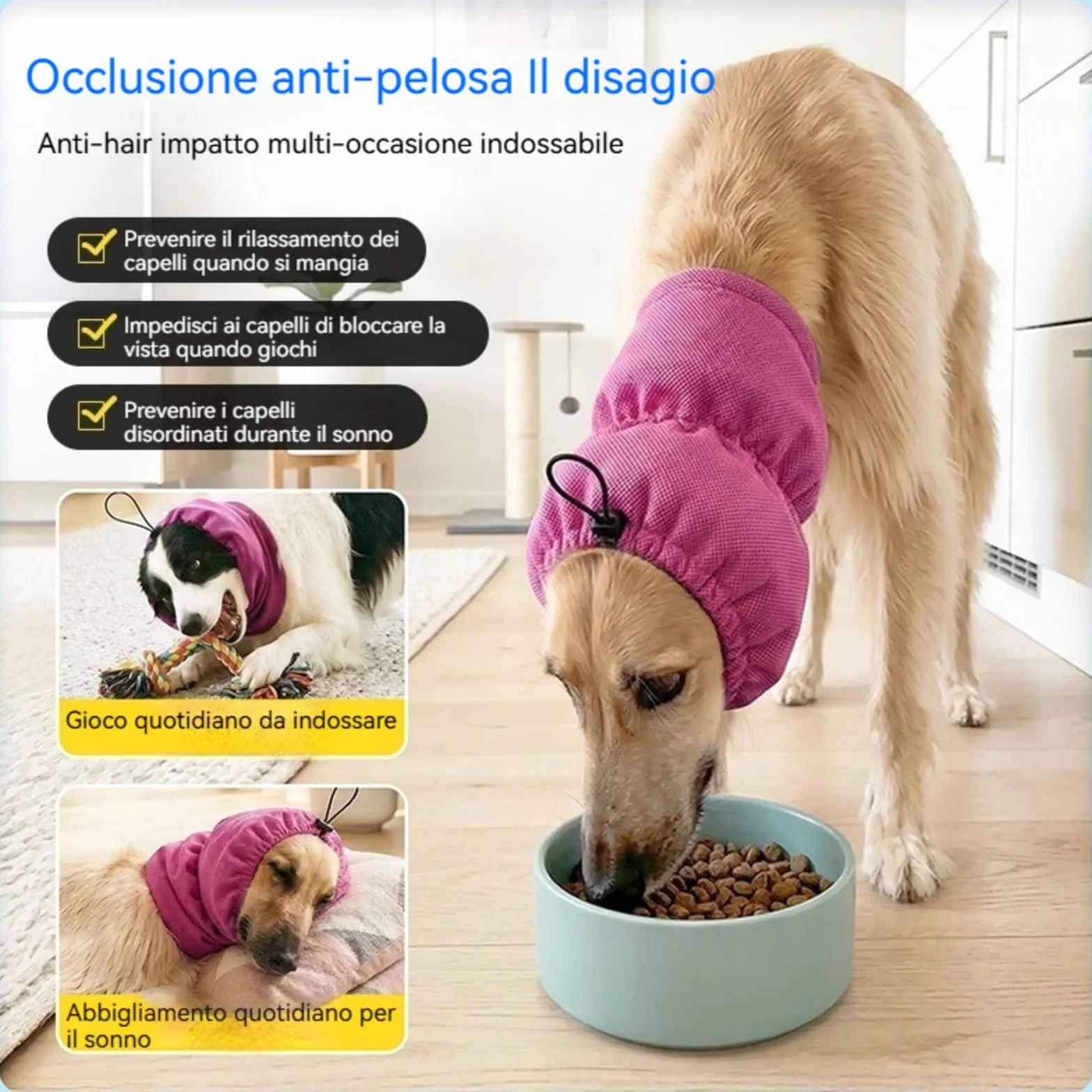 Paraorecchie rinfrescanti per cani - Copricapo regolabile per cuccioli piccola, media e grande taglia
