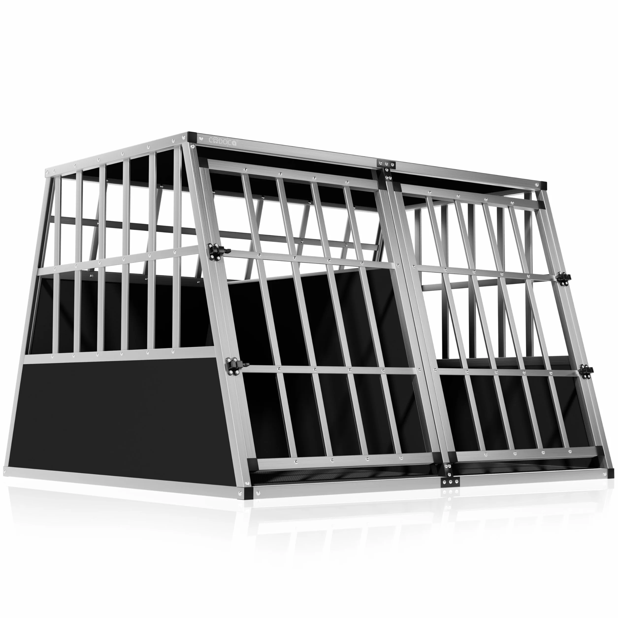 CADOCA® Trasportino Cani XXL 97x90x70cm Richiudibile Alluminio Impermeabile Box Auto Cagnolini