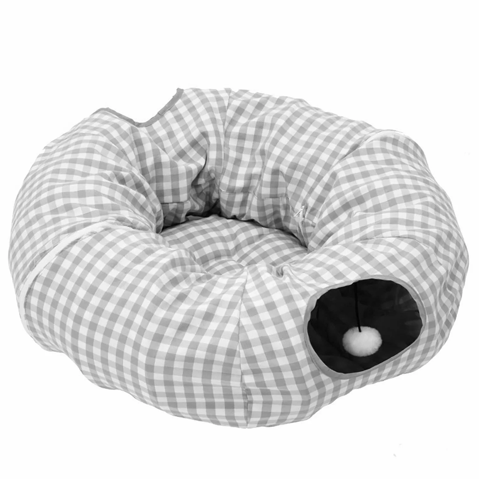 a ciambella per gatti, tunnel per nidi di gatti,Grotta per | giocattolo da per da interni con 2 ingressi - di ciambelle multiuso, forniture per animali domestici per cuccia, g