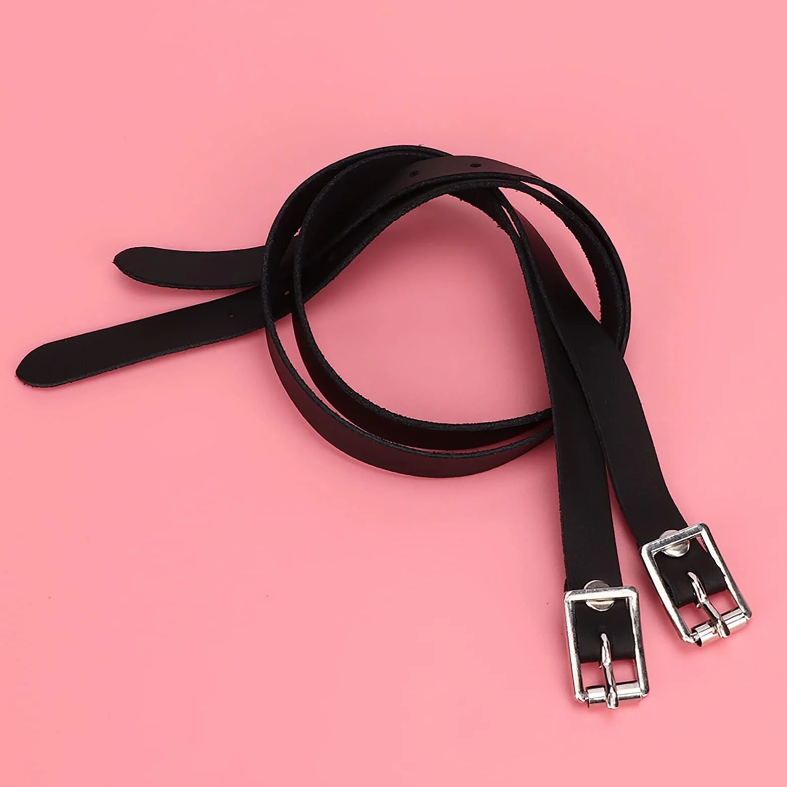 TOPINCN Cinturini in Cuoio per speroni, Cuoio 50cm Cinturini esclusivi per speroni 1 Paio per Cavallo