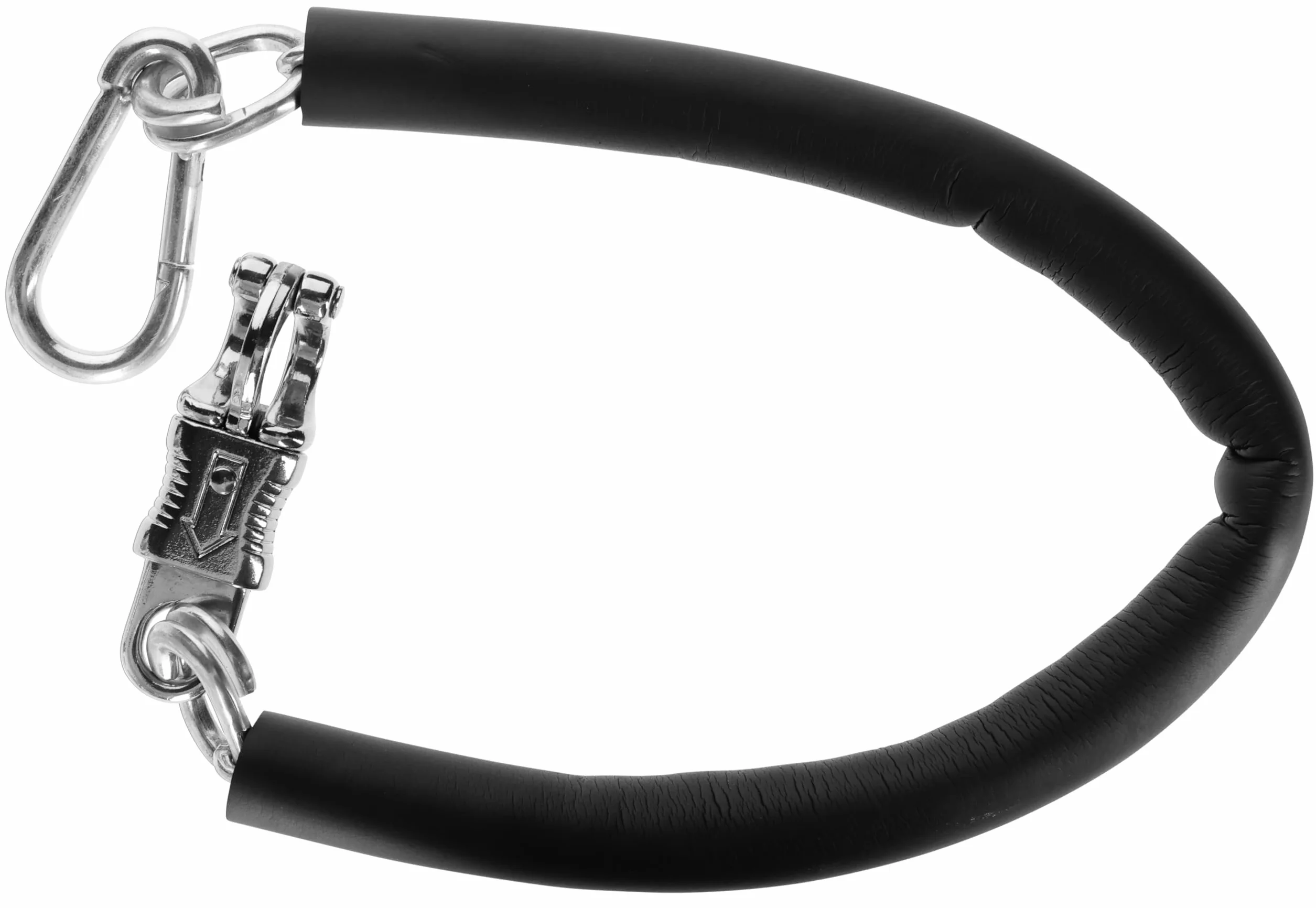 Kerbl Catena di Legatura, Legatura di Cavalli, Catena per Cavalli, con Gancio antipanico e moschettone, Metallo, 50 cm, competizioni, rimorchi, con Rivestimento in plastica