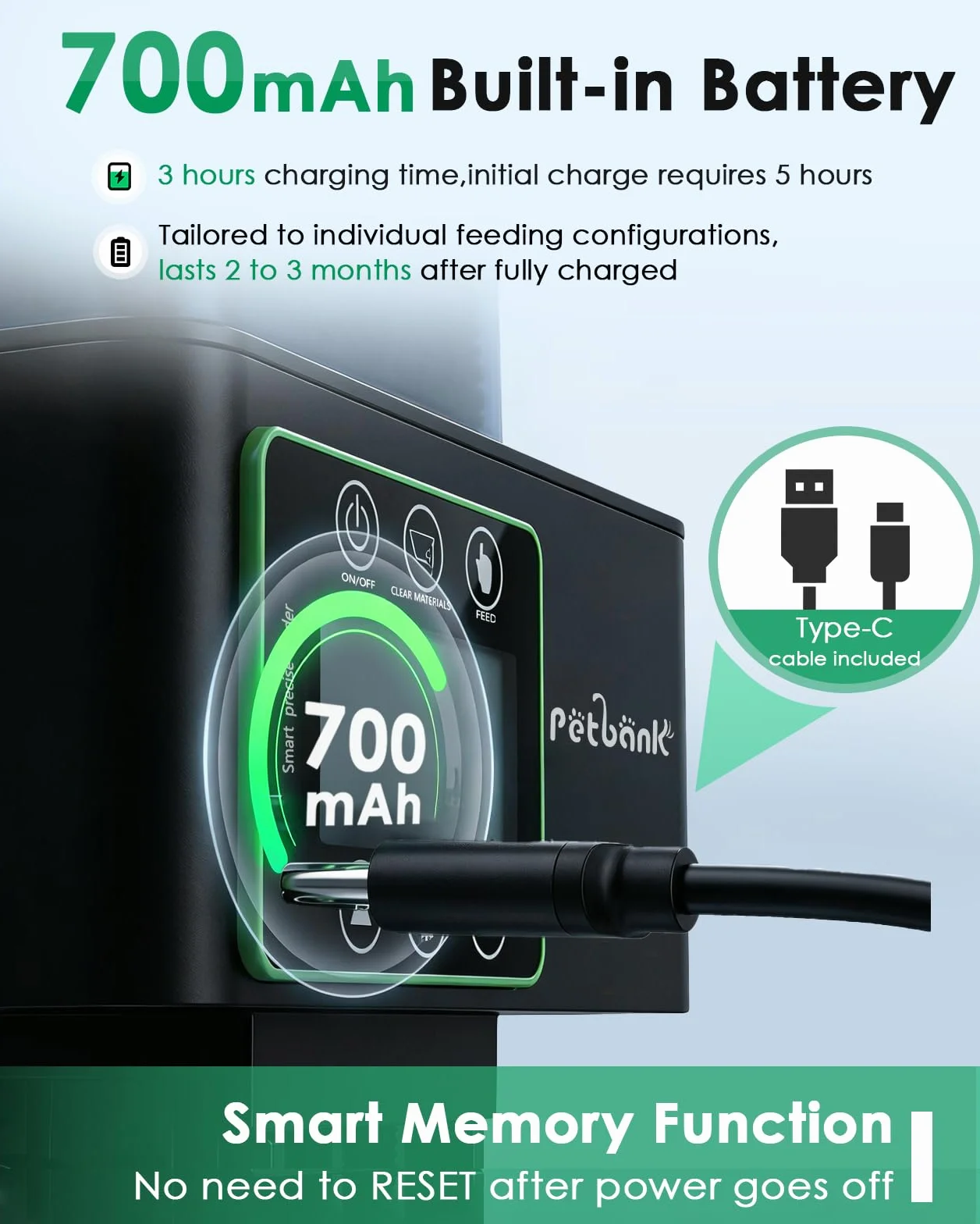 Mangiatoia Automatica Acquario-230/510ml Distributore Automatico Cibo Pesci con Alimentazione di Precisione 0.1-2g,Mangiatoia Acquario Antiumidità con Pulizia e Allarme Scorte,Ricaricabile Usb
