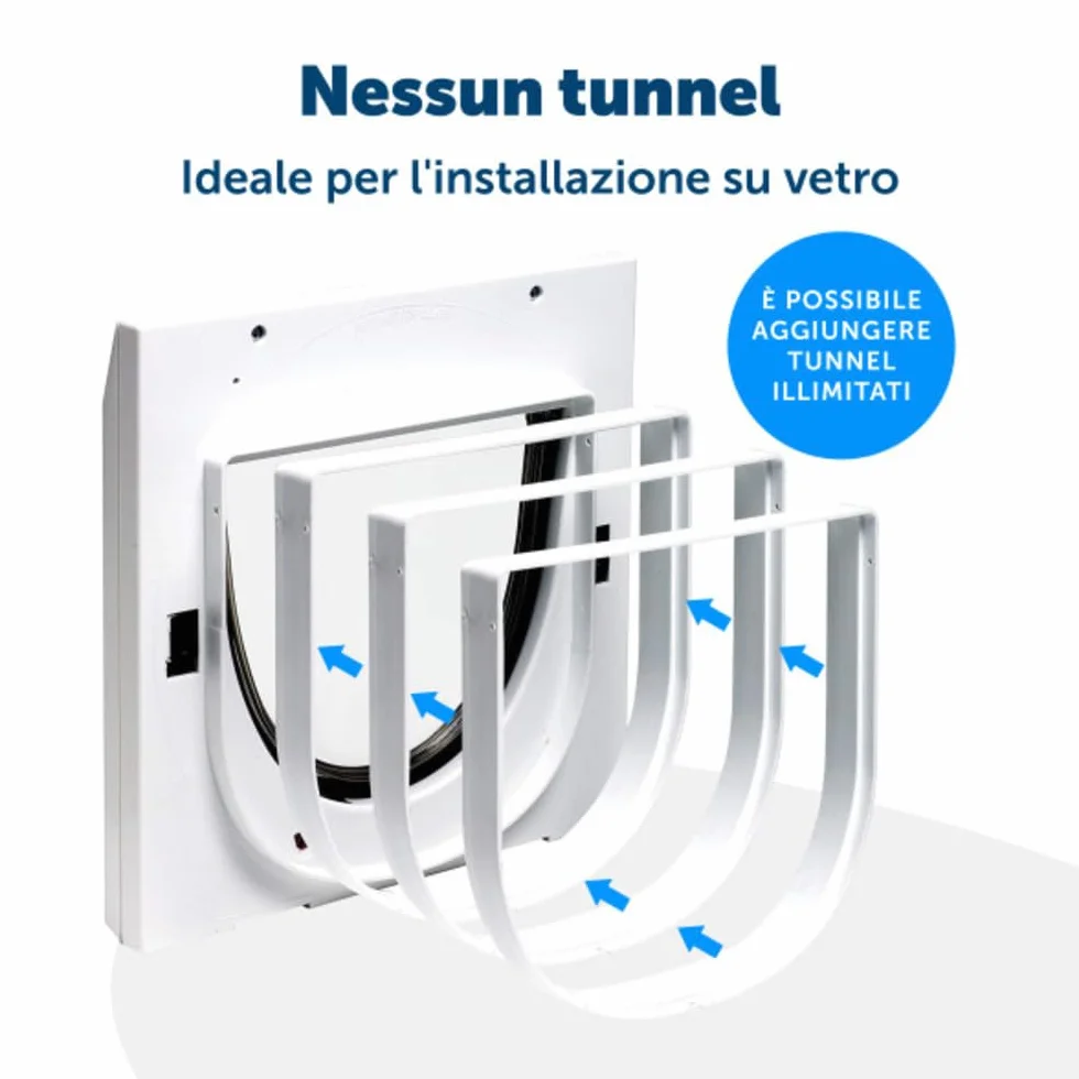 PetSafe Staywell Classic Gattaiola Manuale per Gatti Chiusura Magnetica 4 Modalità di Bloccaggio Bianco