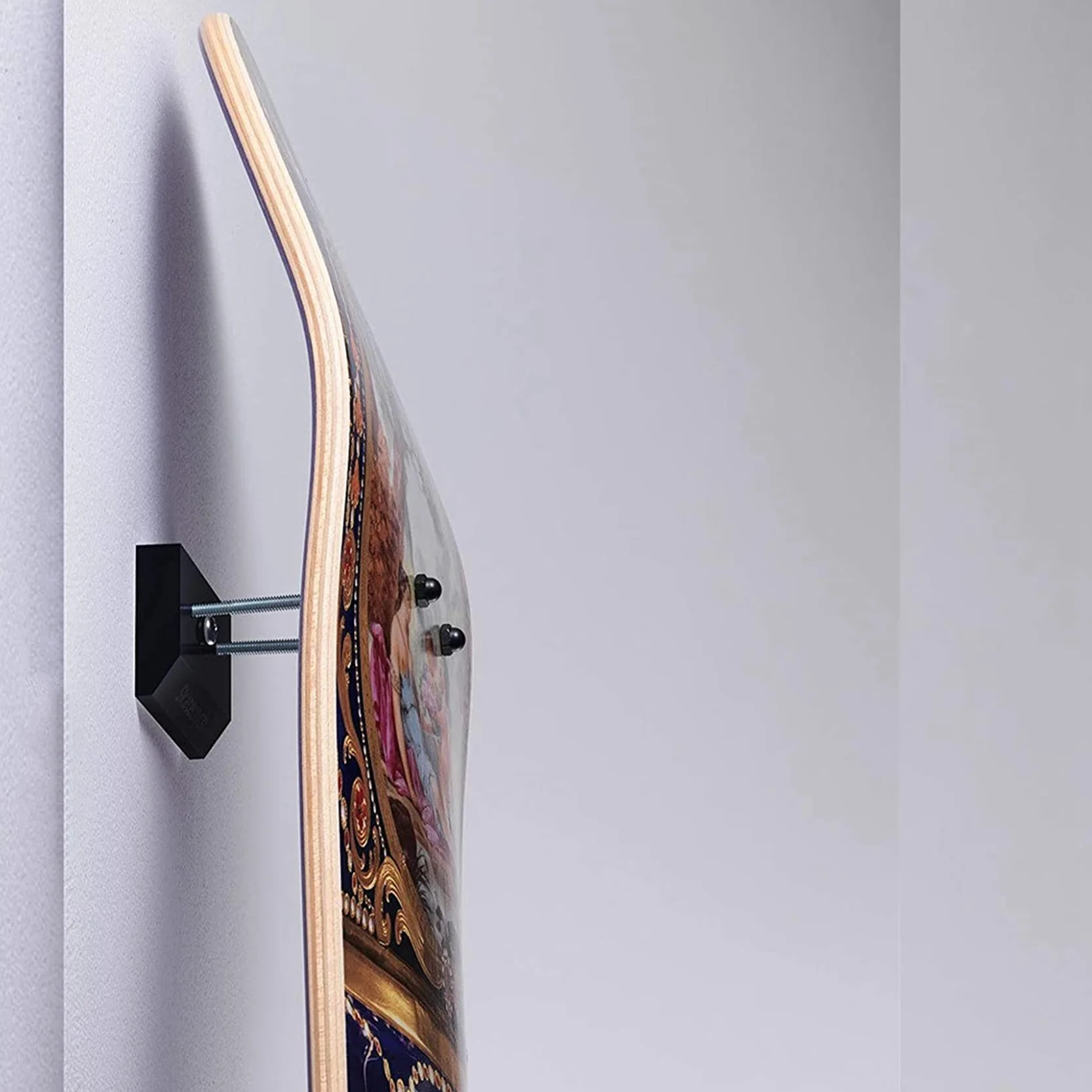 Set di Supporti da Parete per Skateboard in Acrilico Trasparente