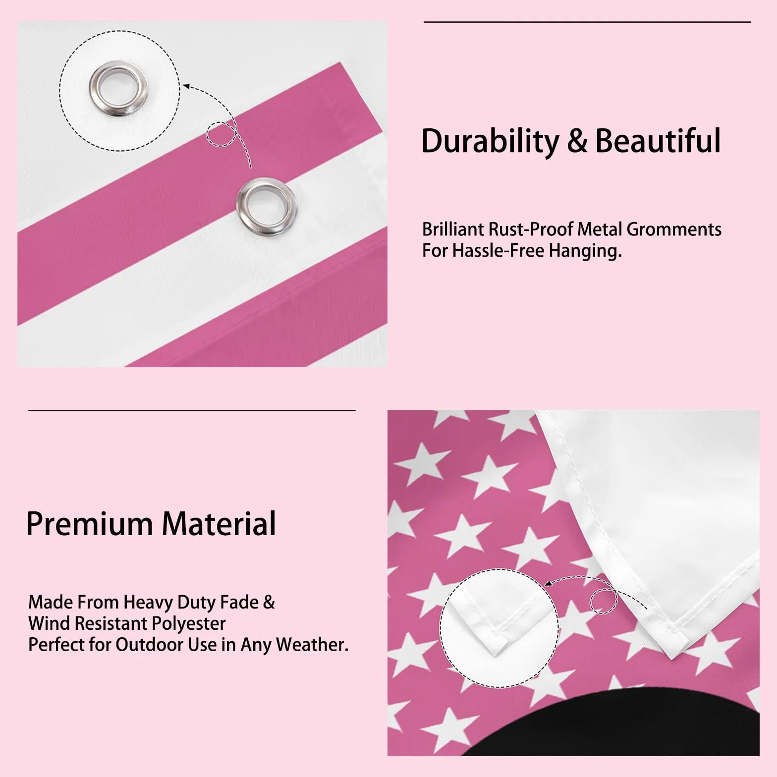 Personalizzata bandiera rosa 9,6 x 1,5 m divertente logo testo foto singolo/doppio lato personalizzato arazzo da letto