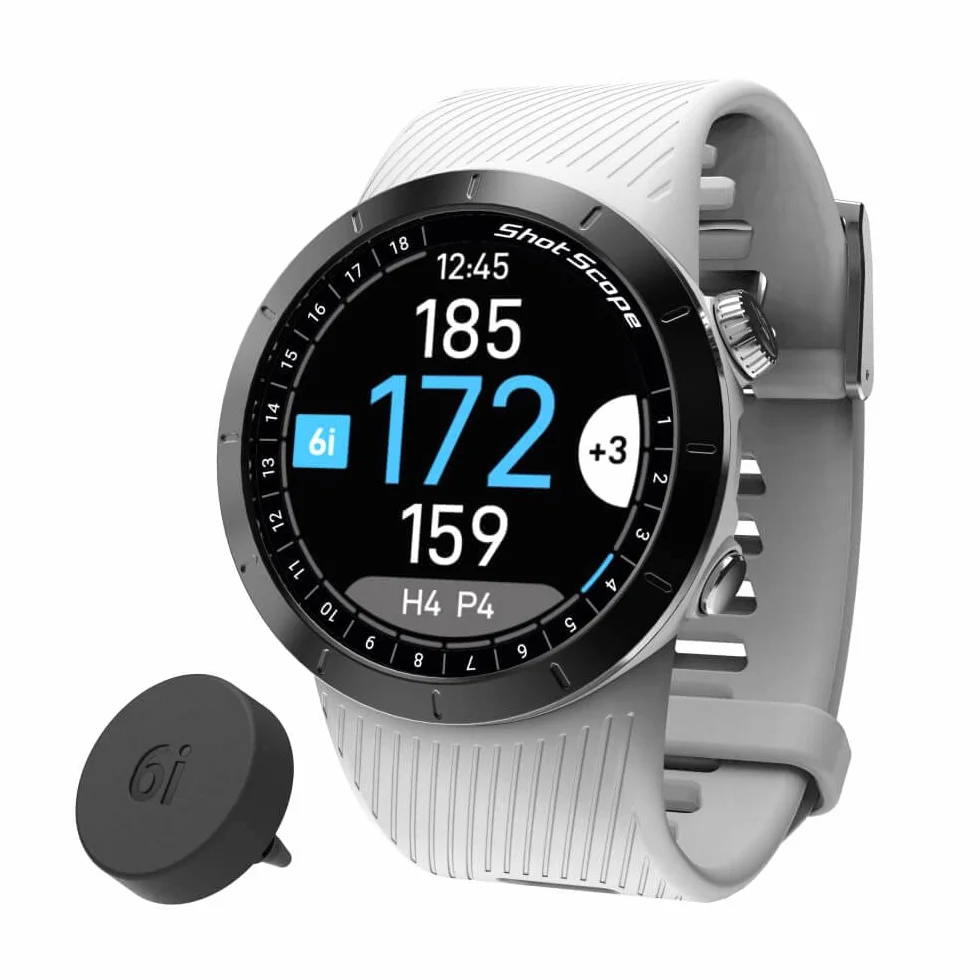 Shot Scope X5 GPS Watch and Shot Tracking System (Prestige White)