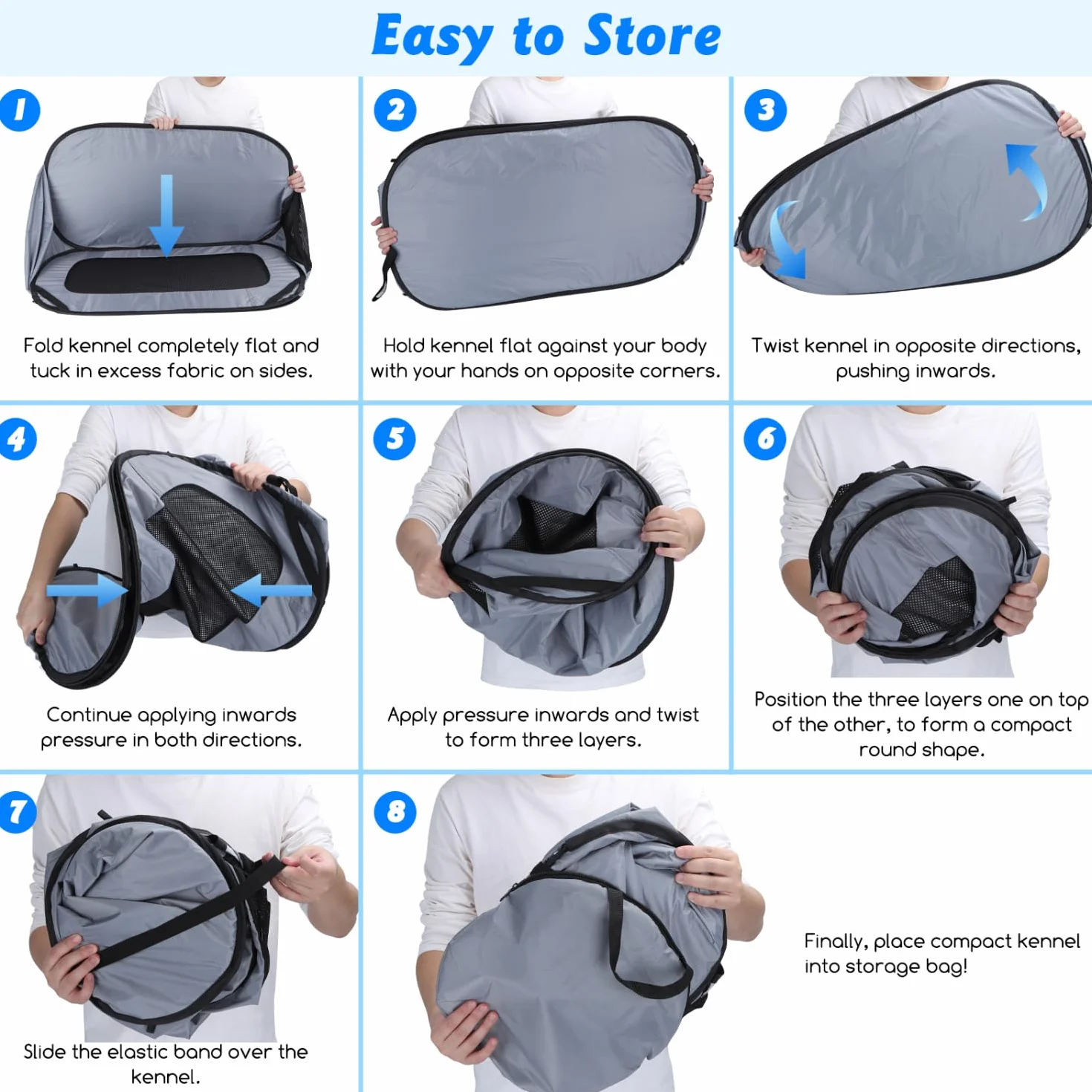 Nobleza Gabbia Portatile per Cani Gatti Auto, Recinto Pieghevole in Tessuto Oxford Impermeabile 210D 93x54x54cm