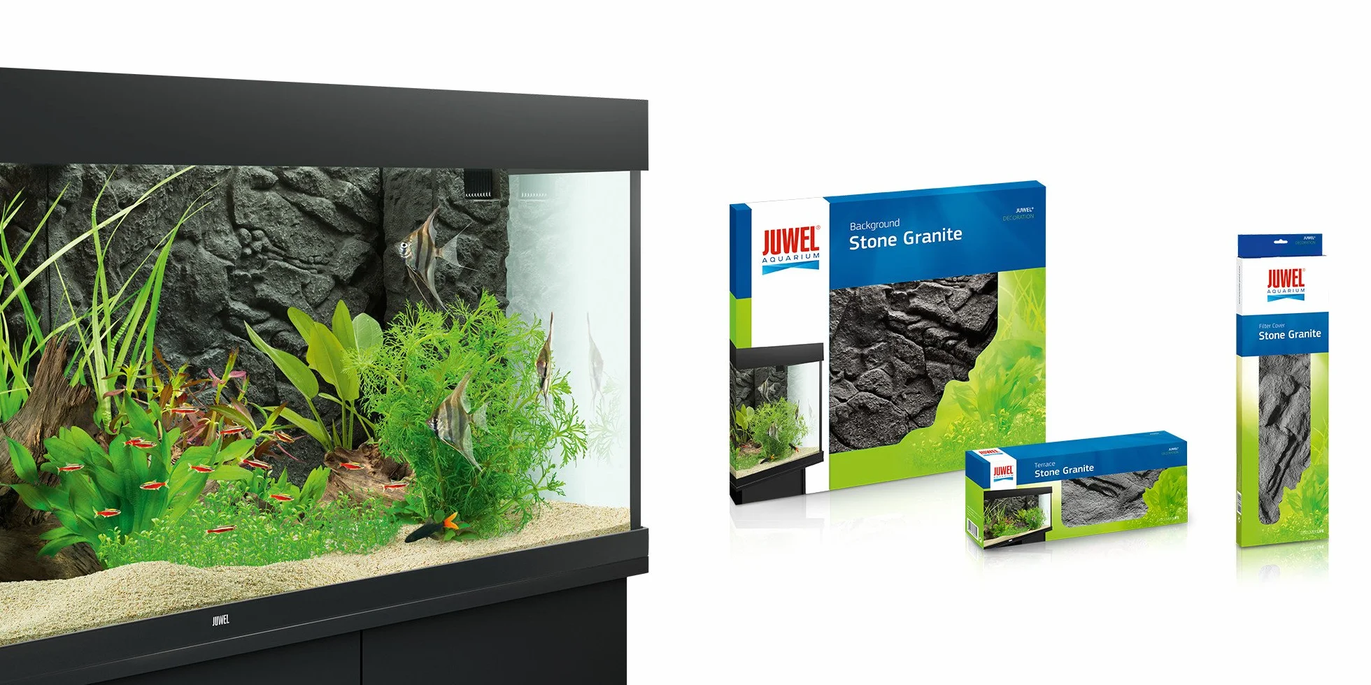 Juwel Aquarium fondale in Sasso, Granito
