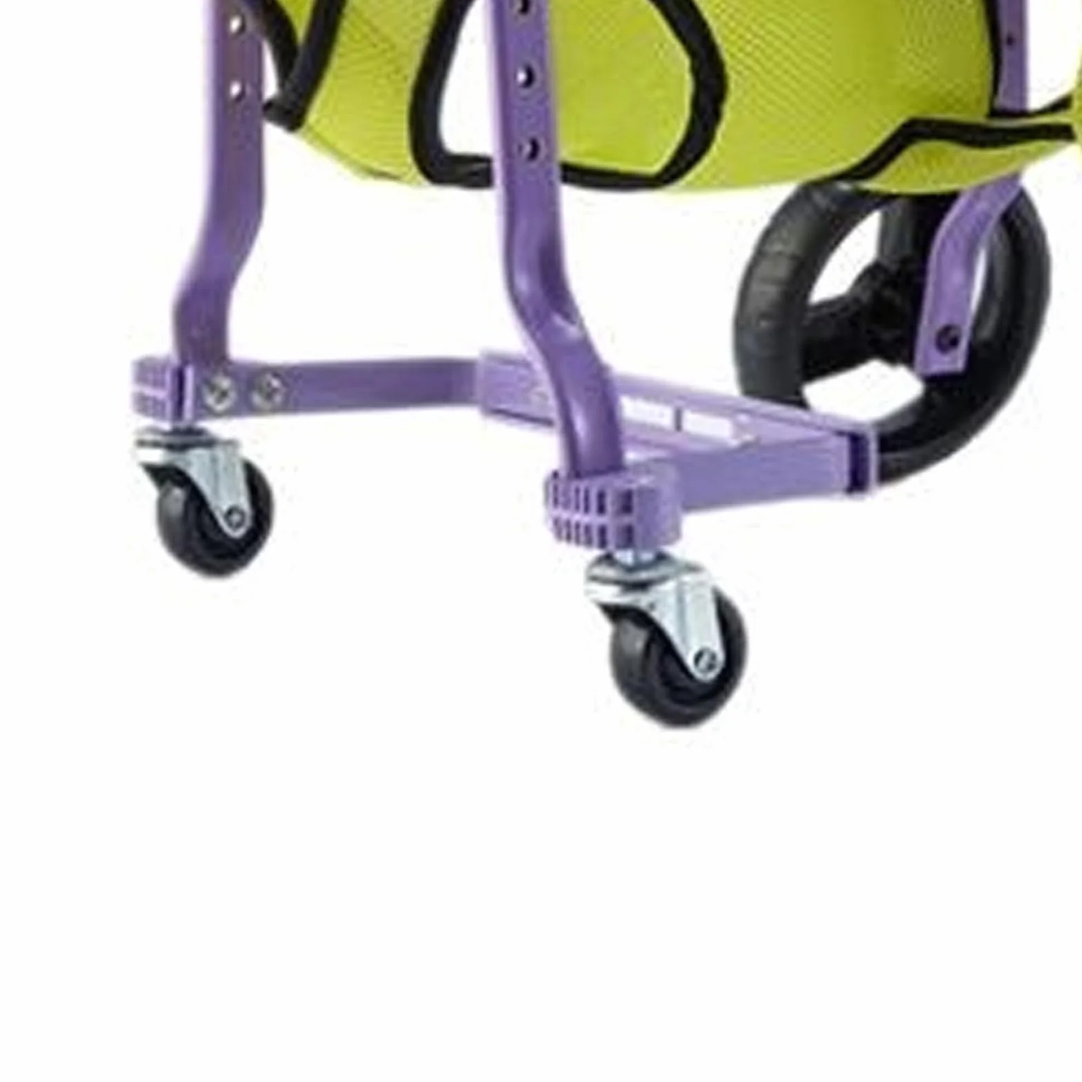 Denash Carrello di Supporto per la Gamba Posteriore del Cane, Telaio Regolabile a 4 Ruote con Imbracatura in Rete Traspirante per Ausili Alla mobilità di Animali Domestici Disabili,