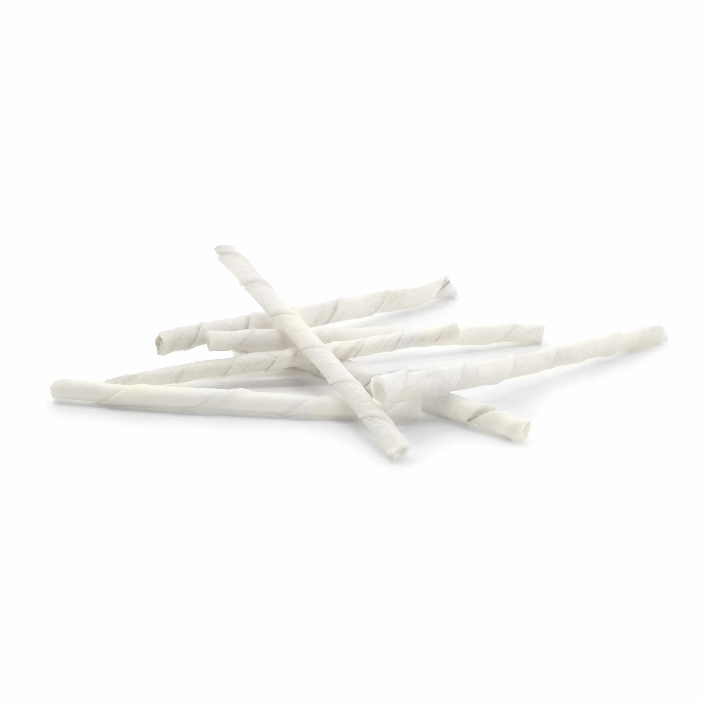 Record - Snack per Cani Stick Termoretratti in Pelle Bovina. Masticativi per Cani Proteici e Naturali, ideali per la Salute Gengivale. Realizzati con Essicazione Naturale | 100 stick Bianchi, 550 gr