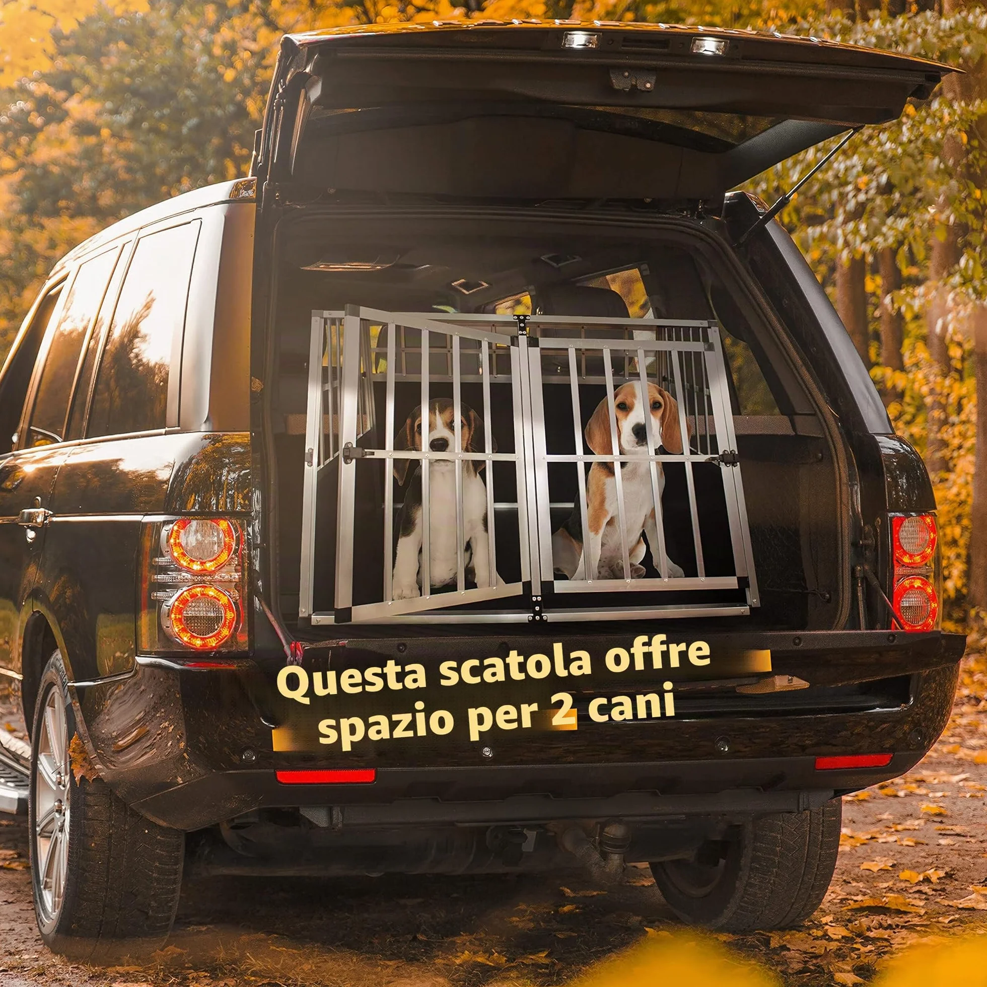 Merschbrock Trade GmbH - Trasportino per cani XL per auto, box da viaggio, gabbia per cani