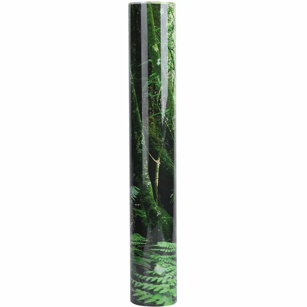 Effetto Foresta pluviale 3D Poster Rettile Autoadesivo Terrario Acquario Sfondo Acquario Adesivo murale Acquario Sfondo Poster subacqueo PVC Decor Wall Paper (61 × 41cm)