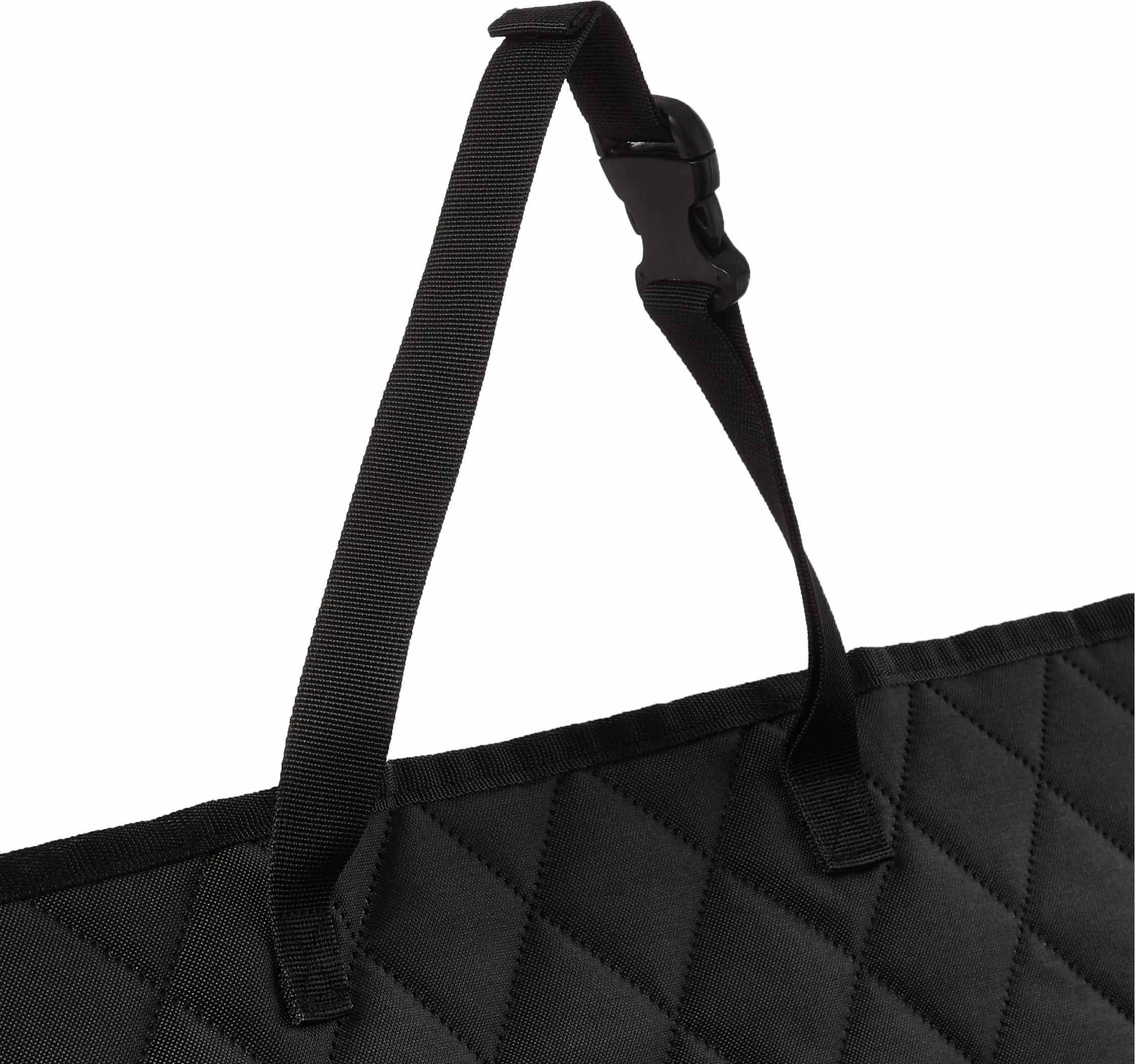 Amazon Basics Coprisedile per auto stile amaca trapuntato resistente all'acqua, 147,3 x 137,2 cm, Nero