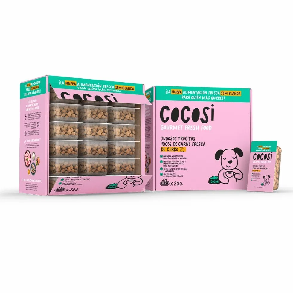 CoCosi Alimento Semiumido per Cani Nutrizione Completa Deliziosa Alta Palatabilità (3.6 KG, Gusto Maiale)