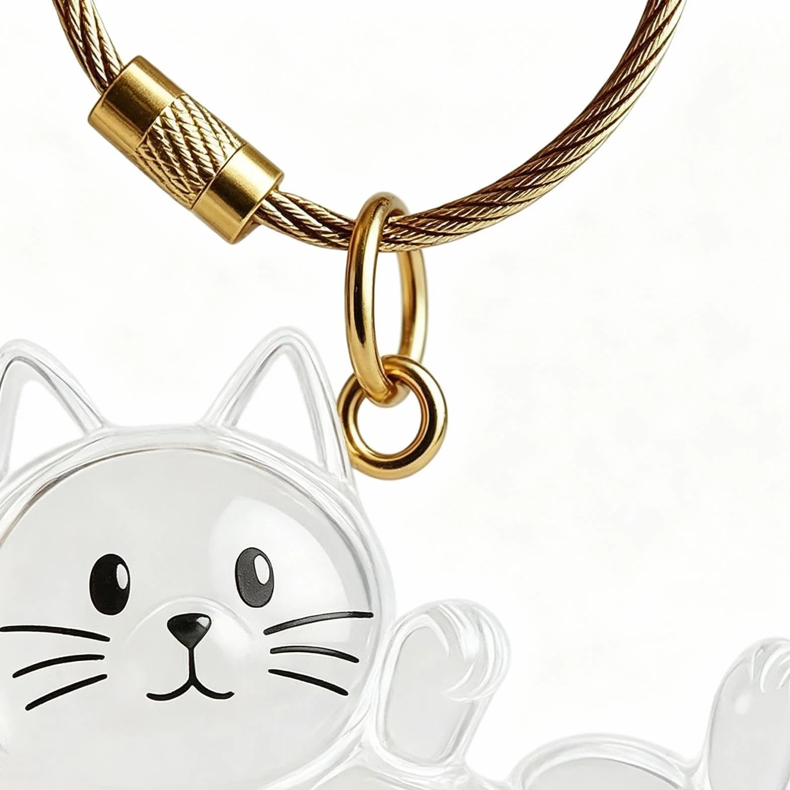 Portachiavi Commemorativo Gatto Ciondolo Bottiglia Trasparente Porta Ricordi Cane Donna Borsetta Vacanza Zaino Scuola