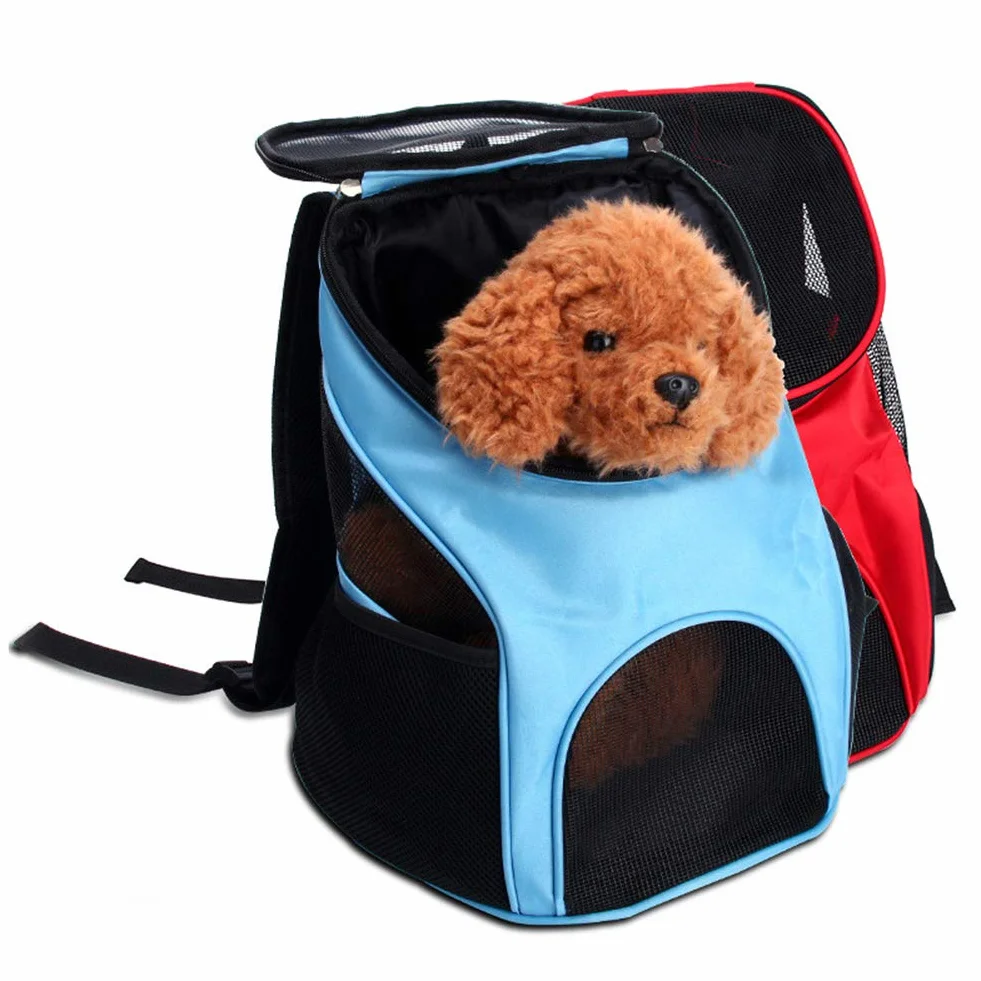 Trasportino per Gatti,Traspirante Trasportino per Esci in Viaggio Zaino da Viaggio per Cani da Esterno per Cuccioli di Animali da Compagnia Traspirante con Petto in Rete Traspirante - Rosso S