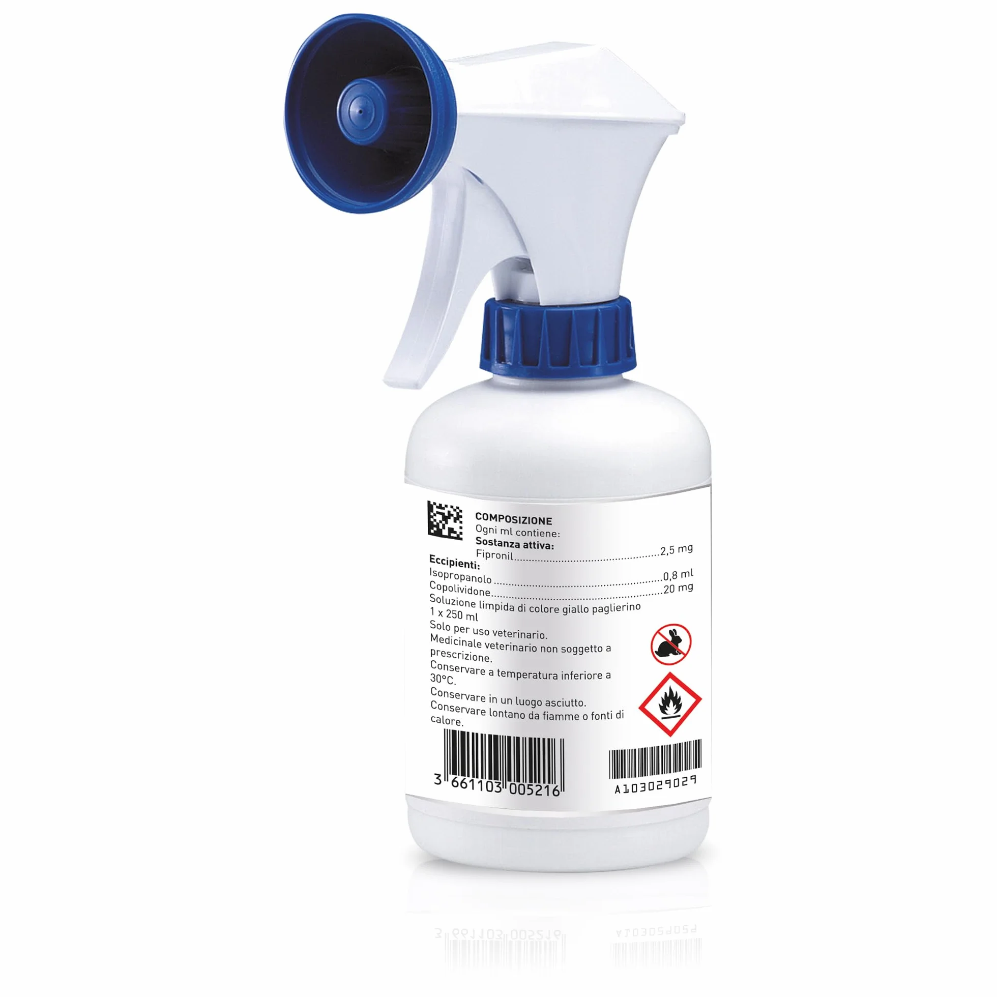 FRONTLINE Spray 250 ml, Antiparassitario per Cani e Gatti e Cuccioli dal Secondo Giorno di Vita, a Lunga Durata, Elimina e Protegge da Zecche, Pulci e Pidocchi